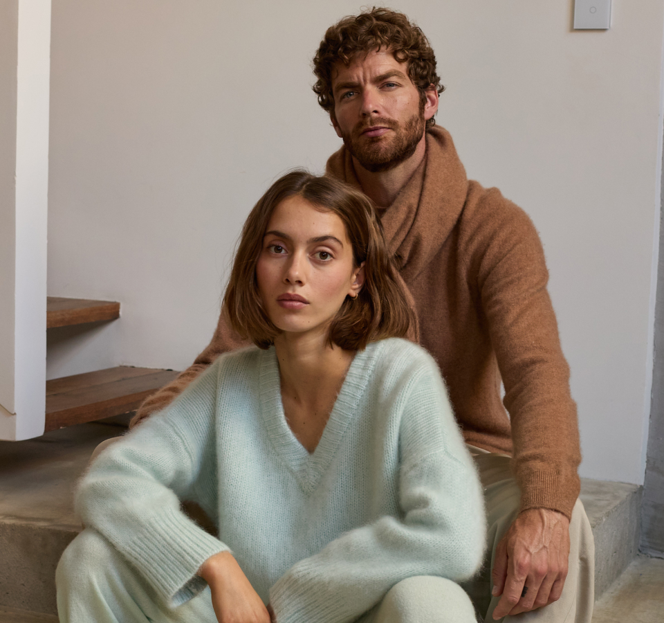 100% brushed cashmere