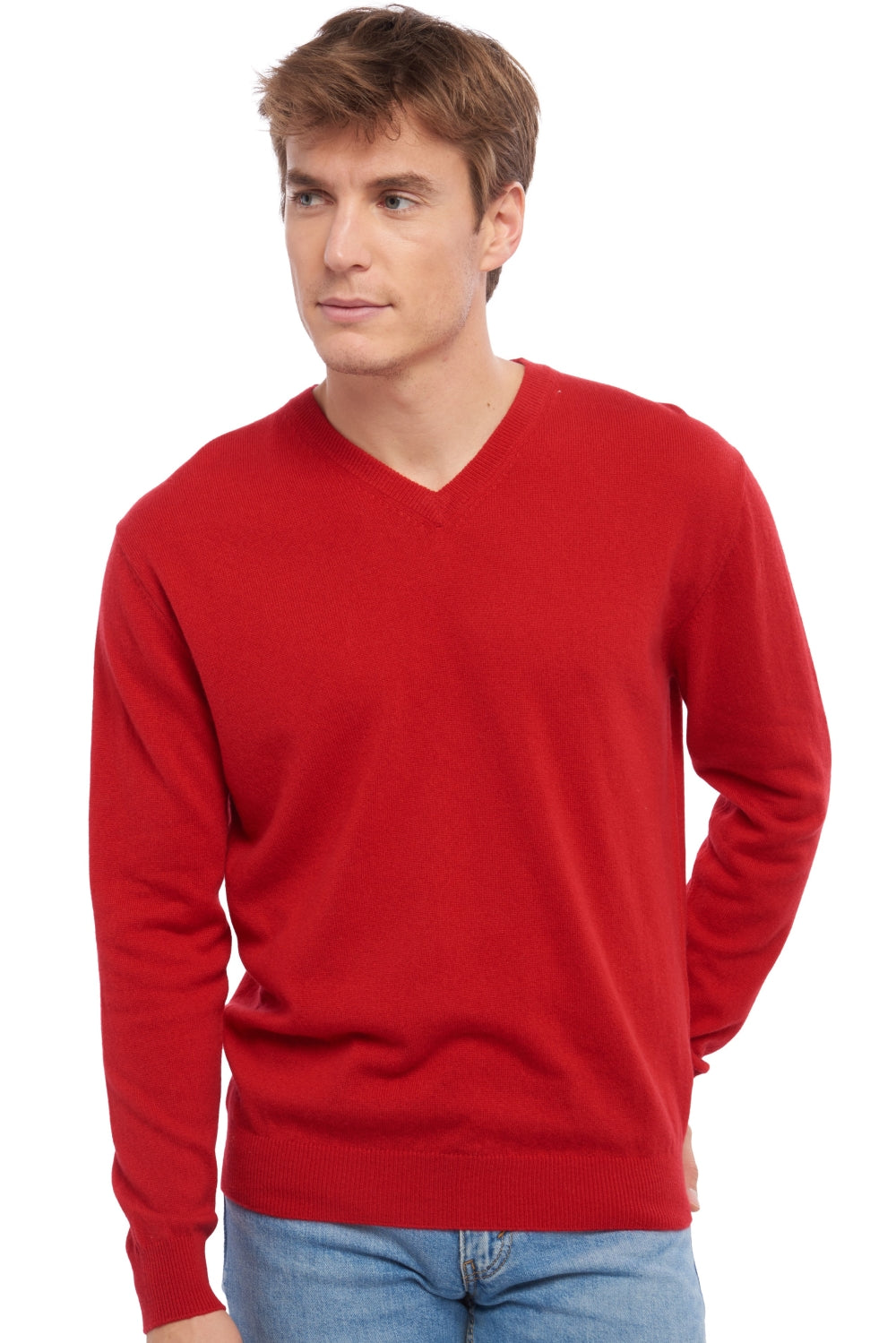 Gaspard men's cashmere - velvet red - Mahogany