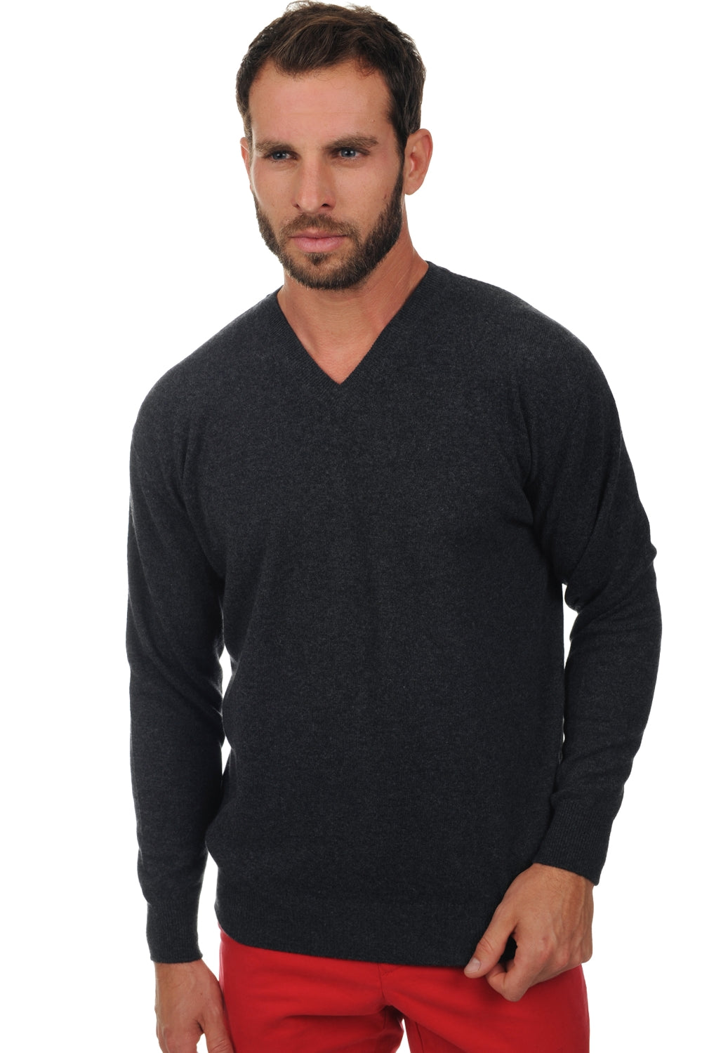 Gaspard men's cashmere - marl anthracite - Mahogany