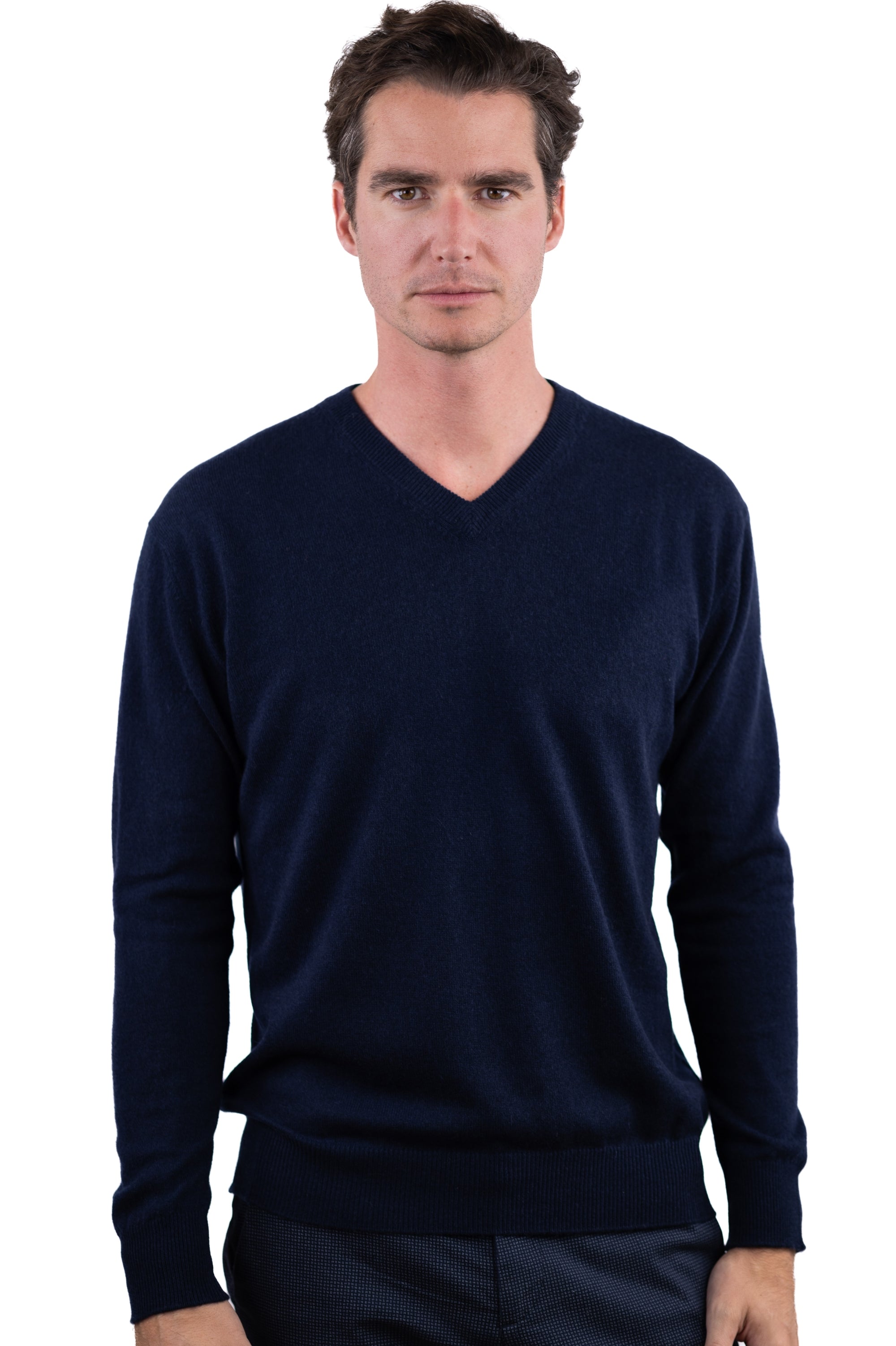 Hippolyte men's cashmere - dark navy - Mahogany