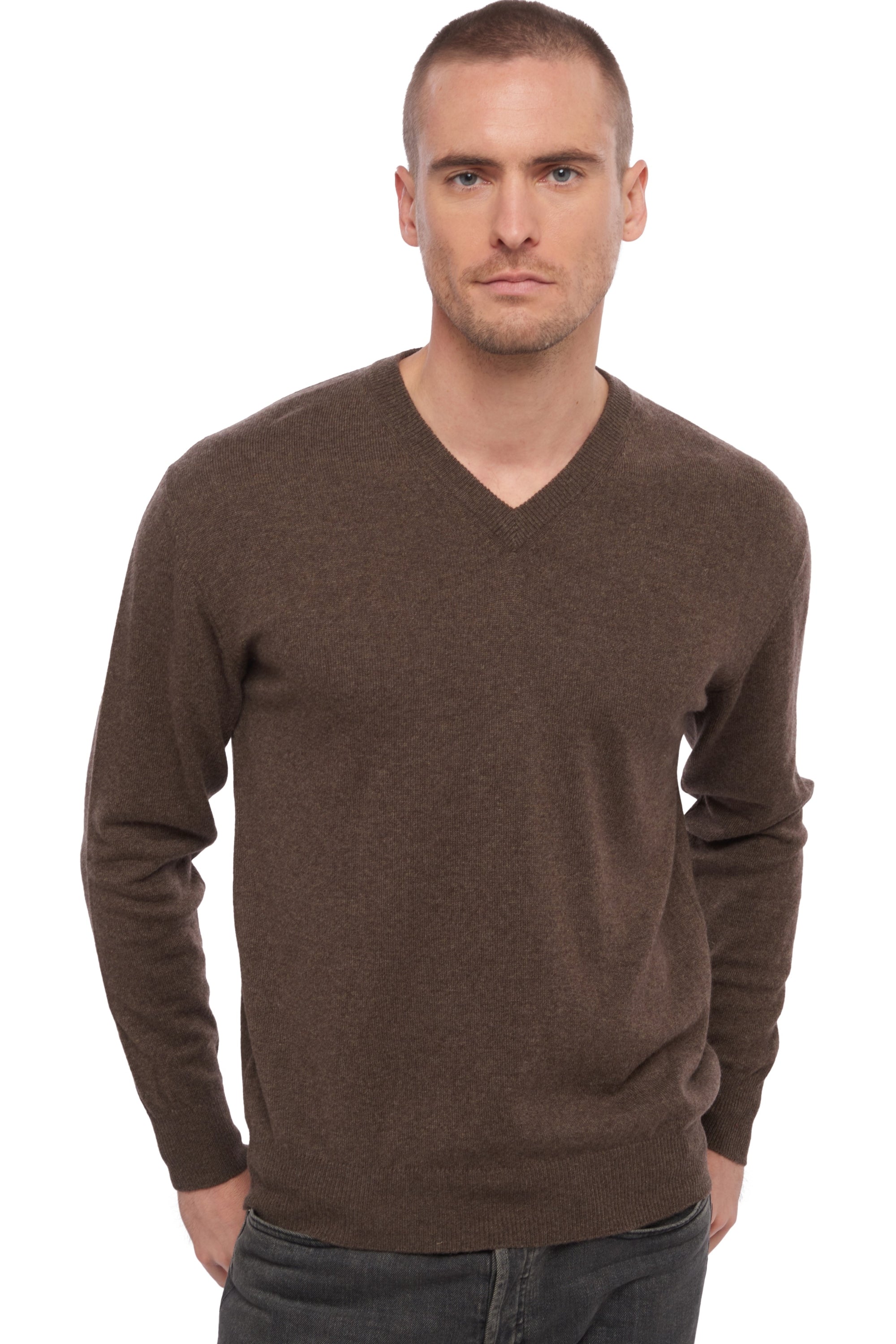 Hippolyte men's cashmere - brown marl - Mahogany