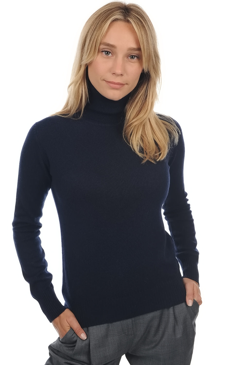 Lili women's cashmere jumper - dark navy - Mahogany