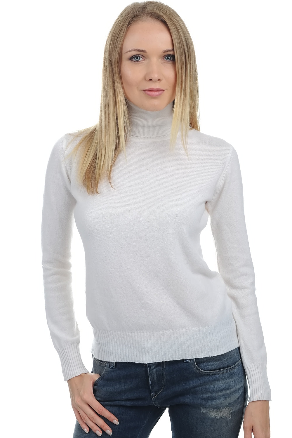 Lili in cashmere for women - off-white - Mahogany