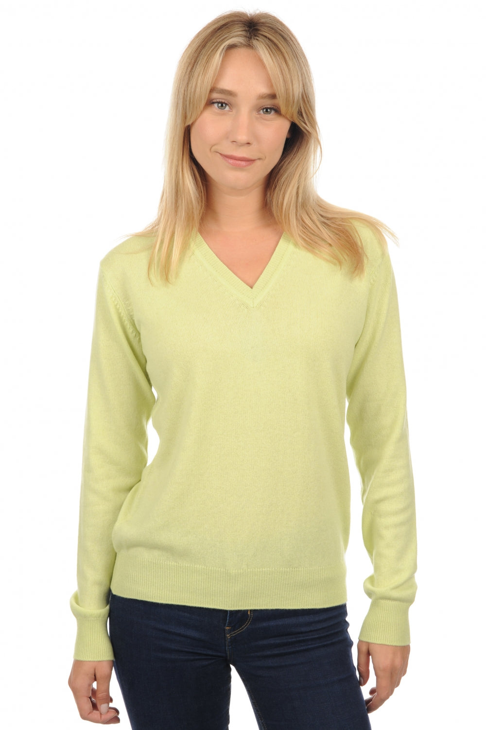 Faustine women's cashmere - pale green - Mahogany