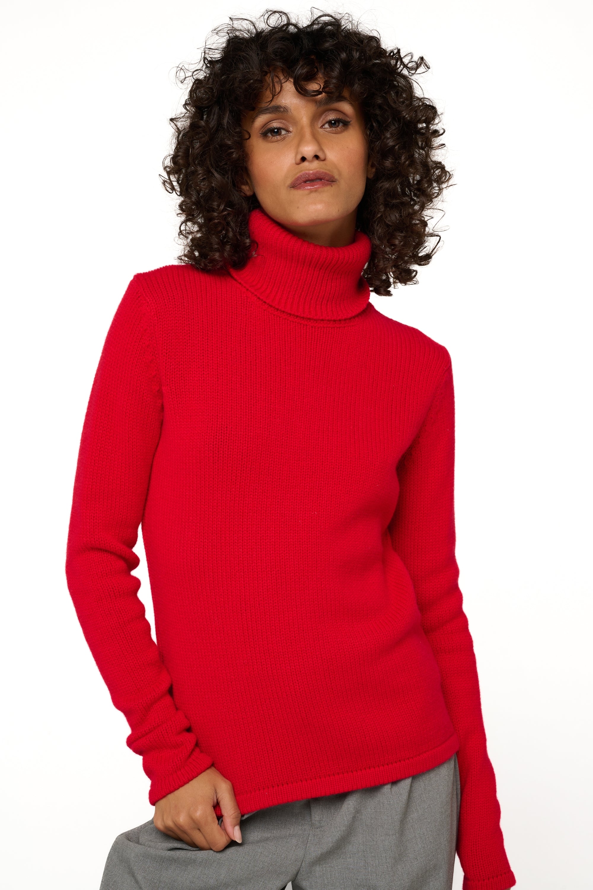 Carla cashmere women's jumper - velvet red - Mahogany