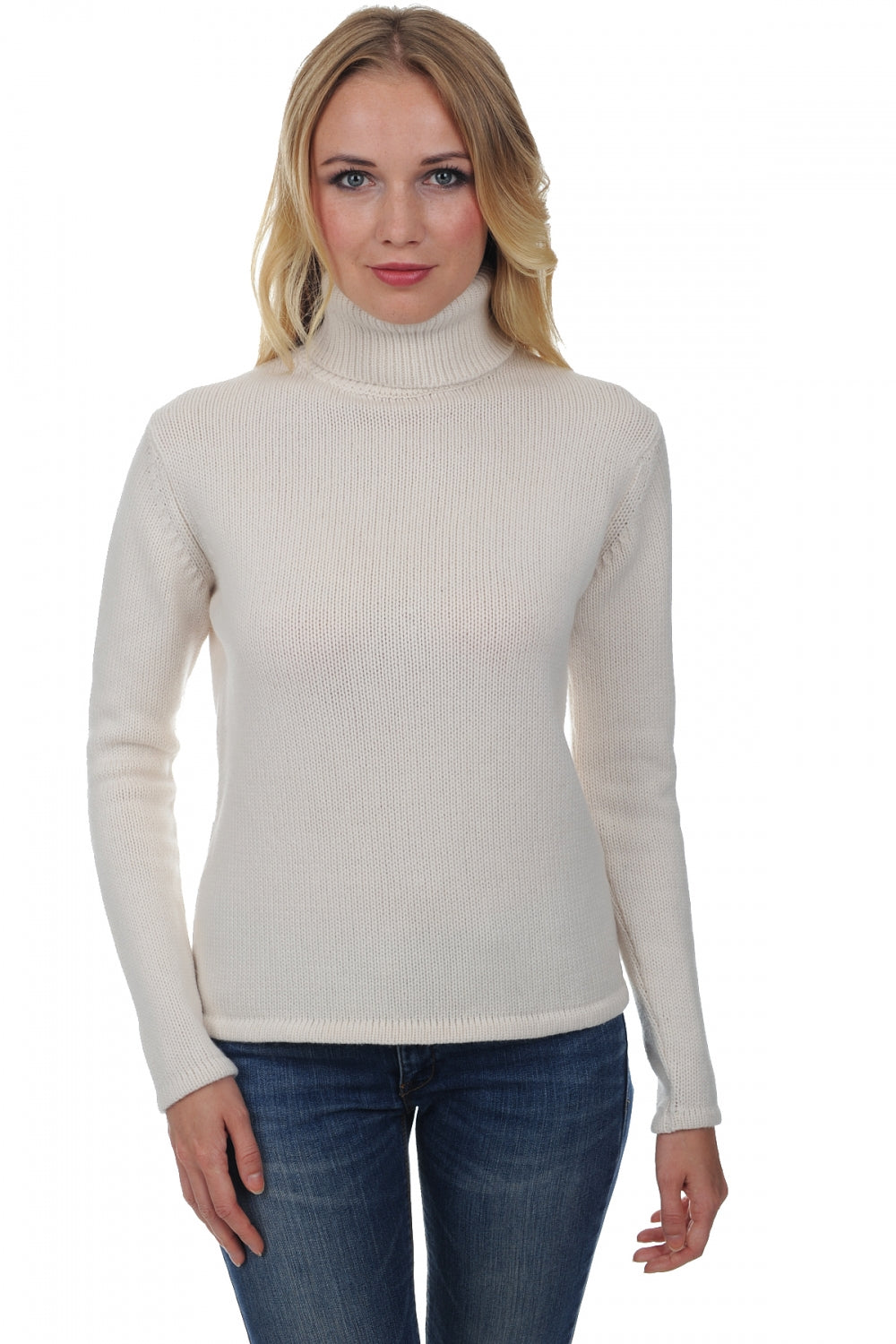 Carla cashmere women's jumper - écru - Mahogany