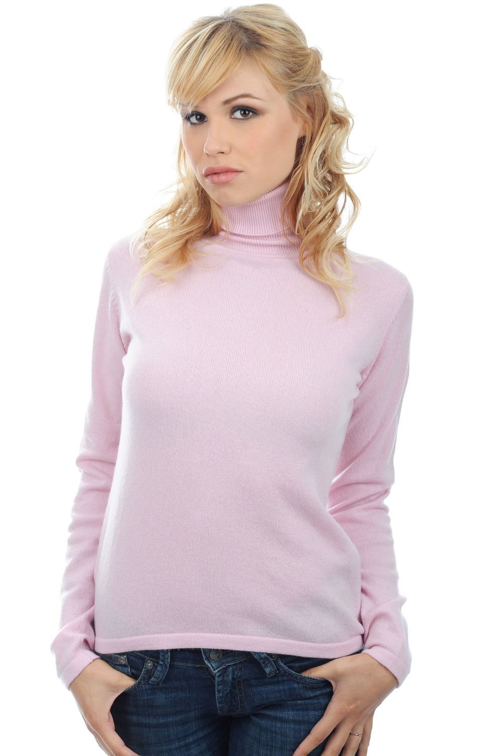 Jade women's cashmere jumper - sugared almond pink - Mahogany