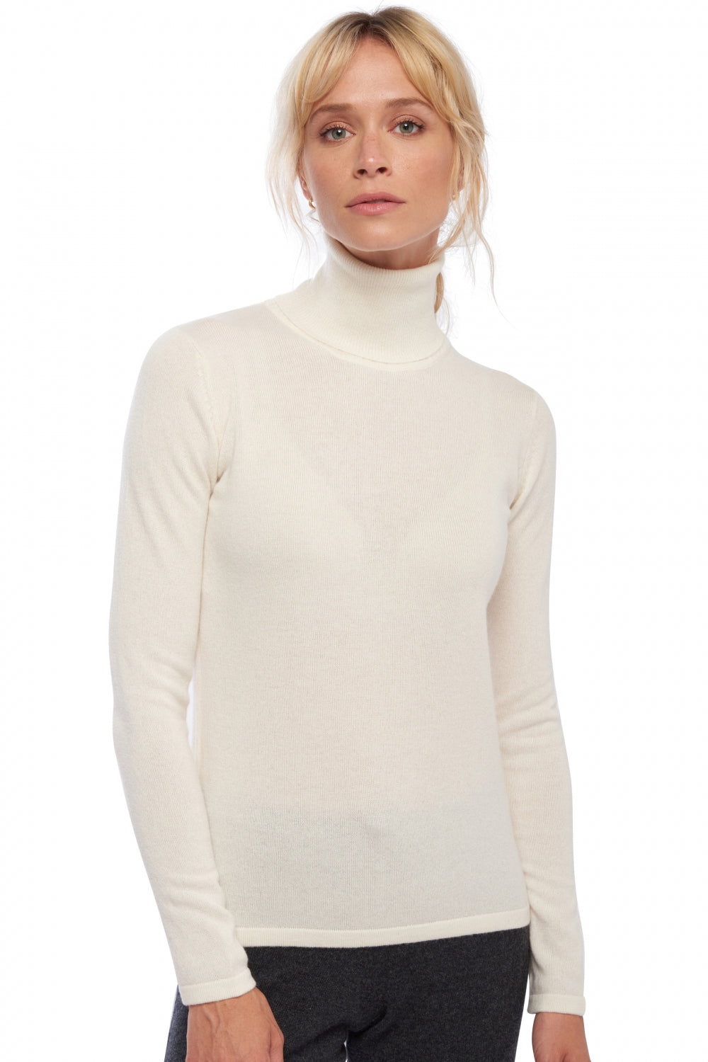 Jade women's cashmere jumper - ecru - Mahogany