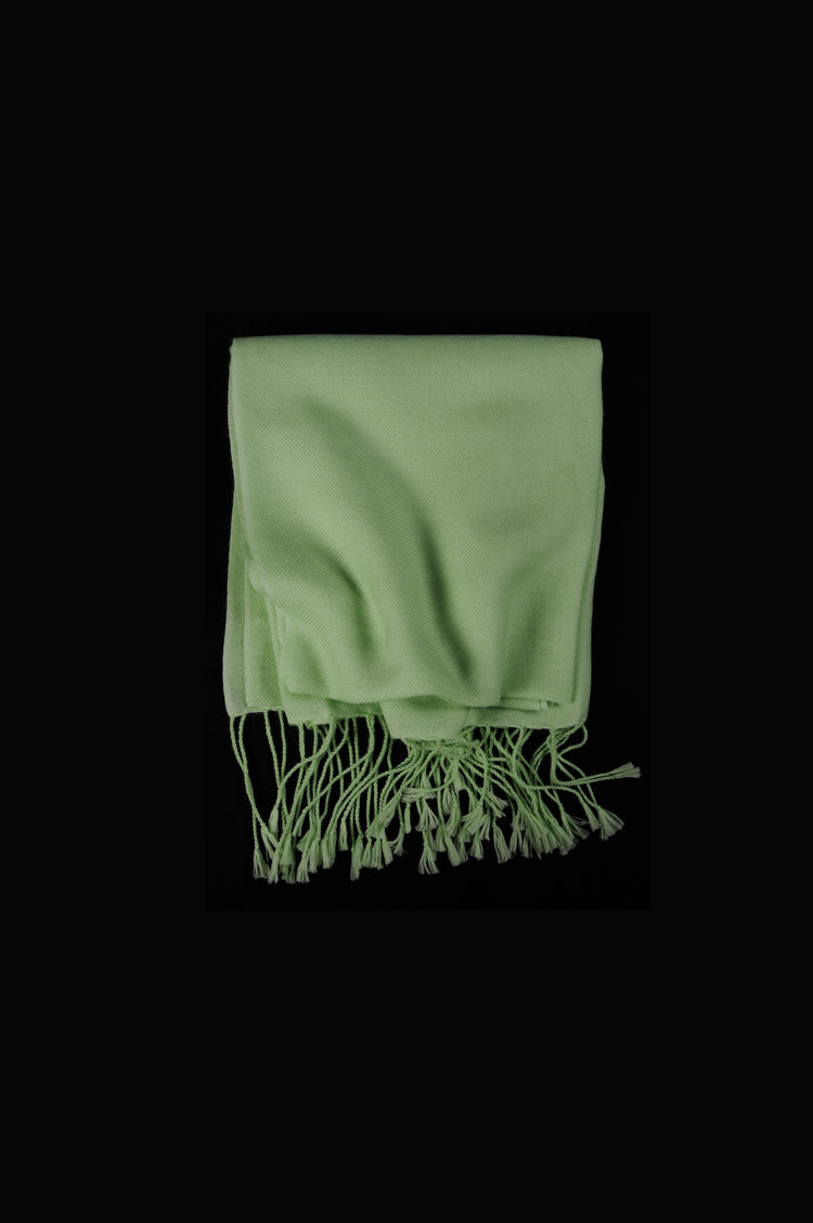 Diamant in mixed cashmere - spring green - Mahogany