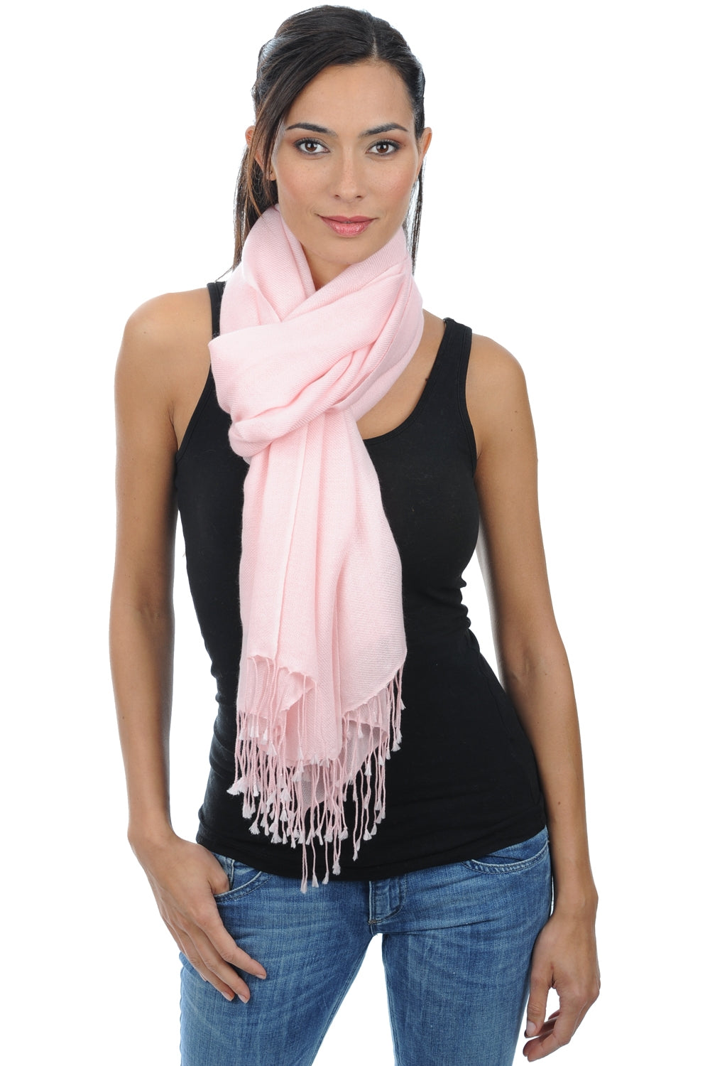 Diamond in mixed cashmere - cream pink - Mahogany