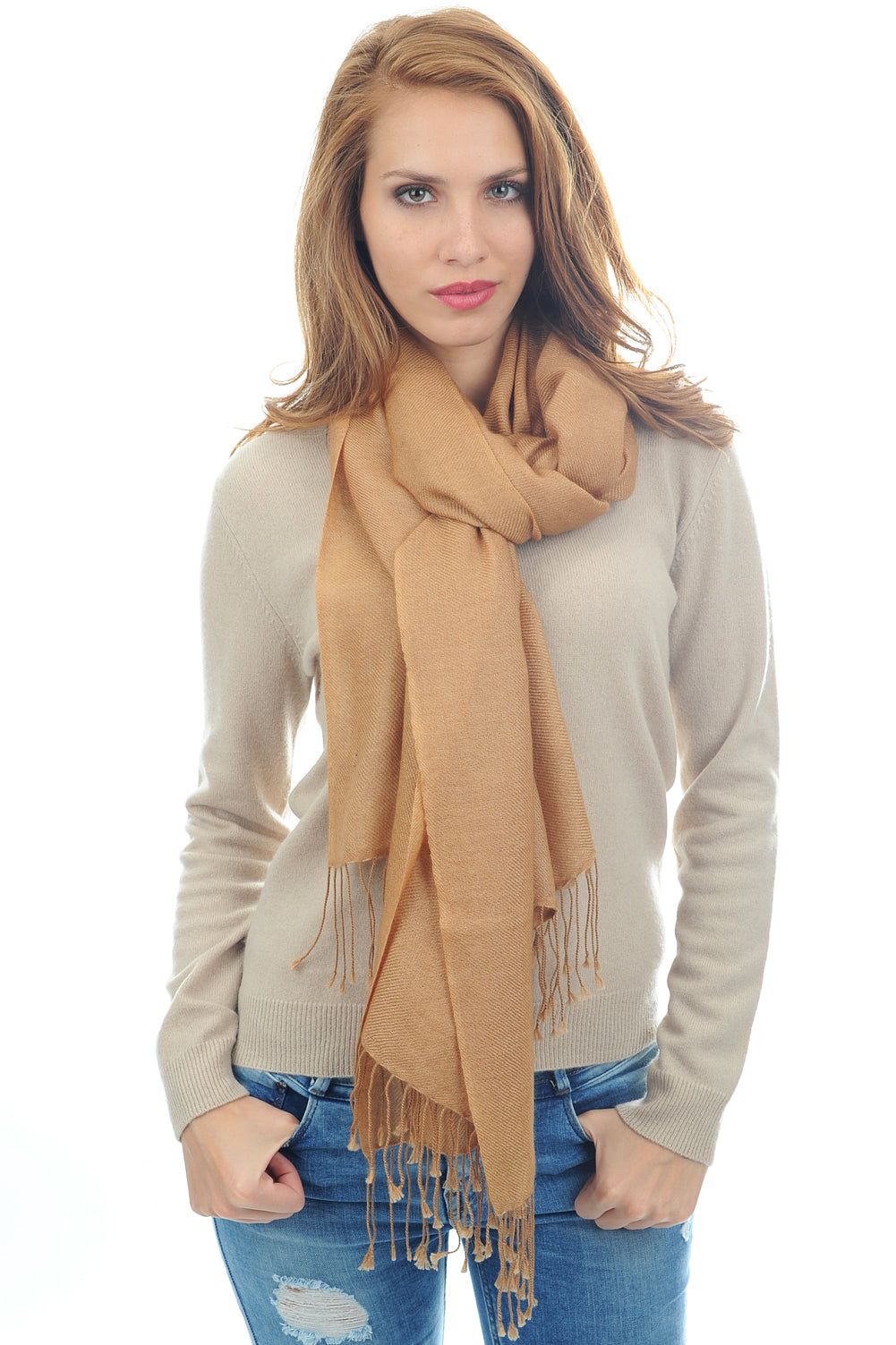 Diamant unisex cashmere - desert camel - Mahogany