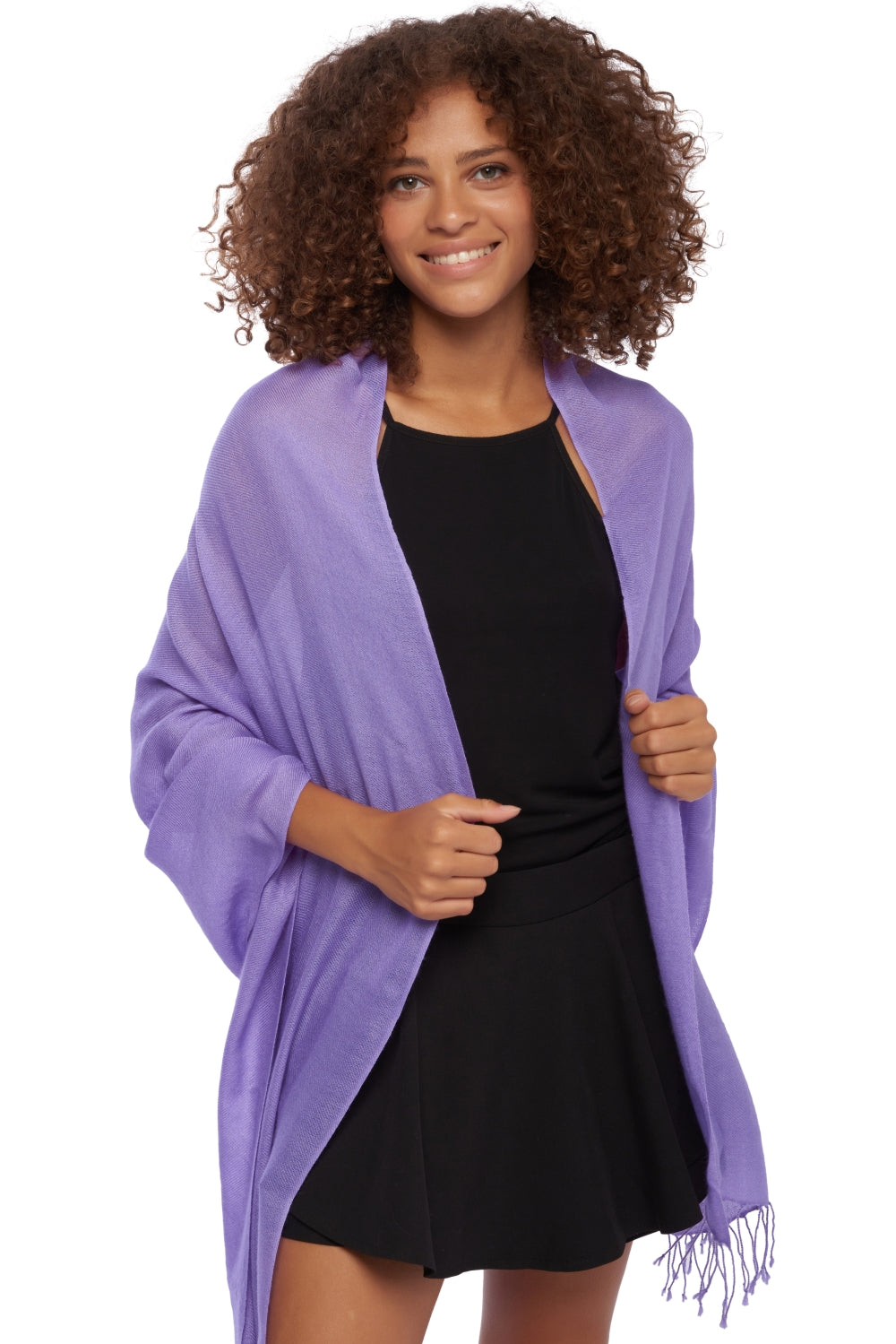 Diamond in mixed cashmere - luminous mauve - Mahogany