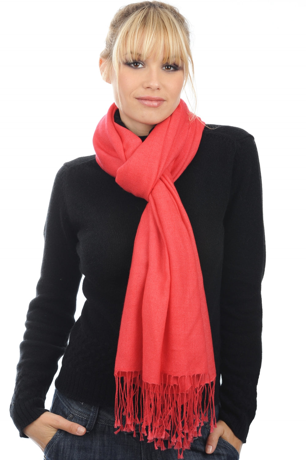 Diamant unisex cashmere - luminous coral - Mahogany