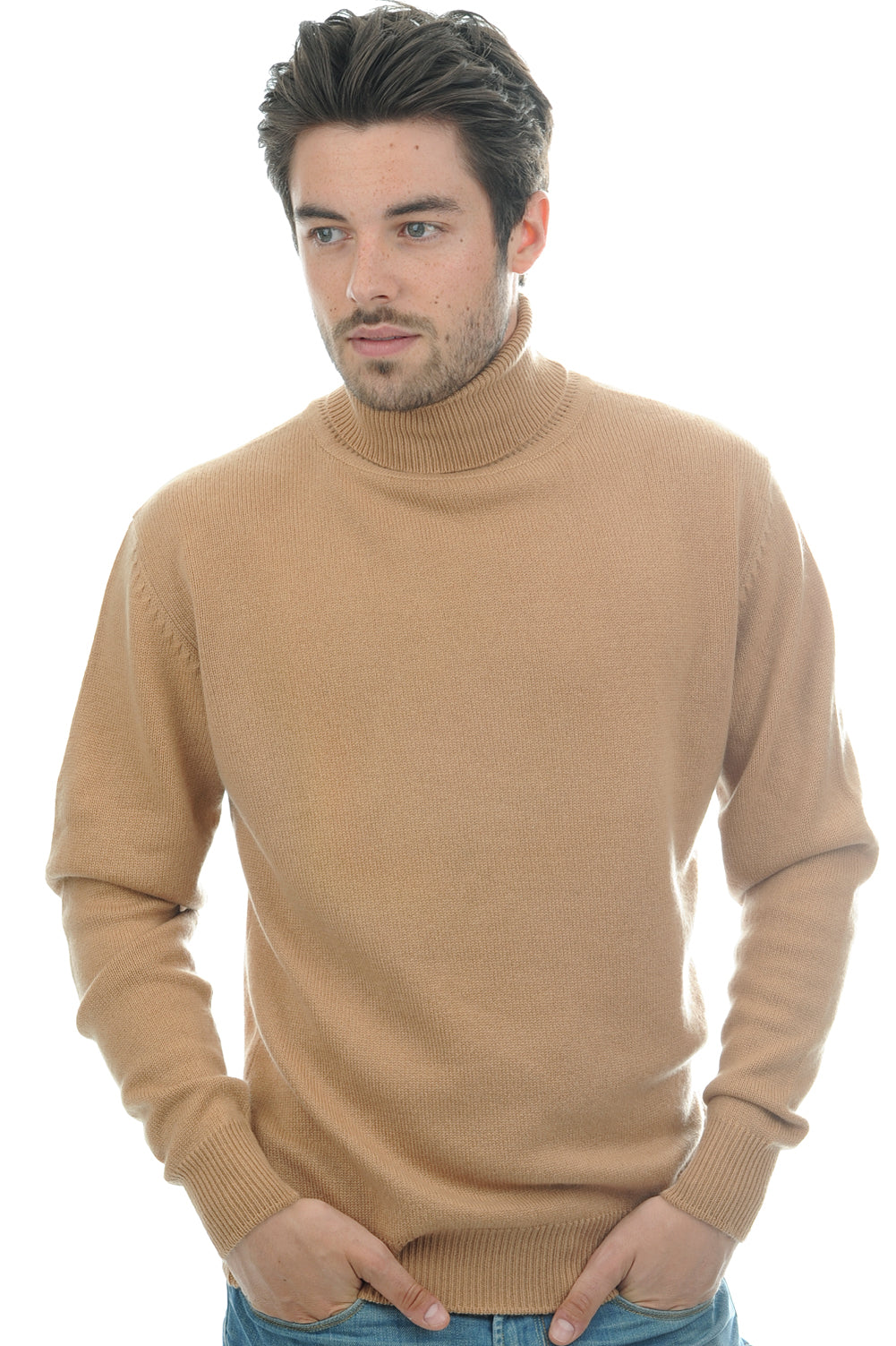 Edgar 4F in cashmere for men - camel - Mahogany