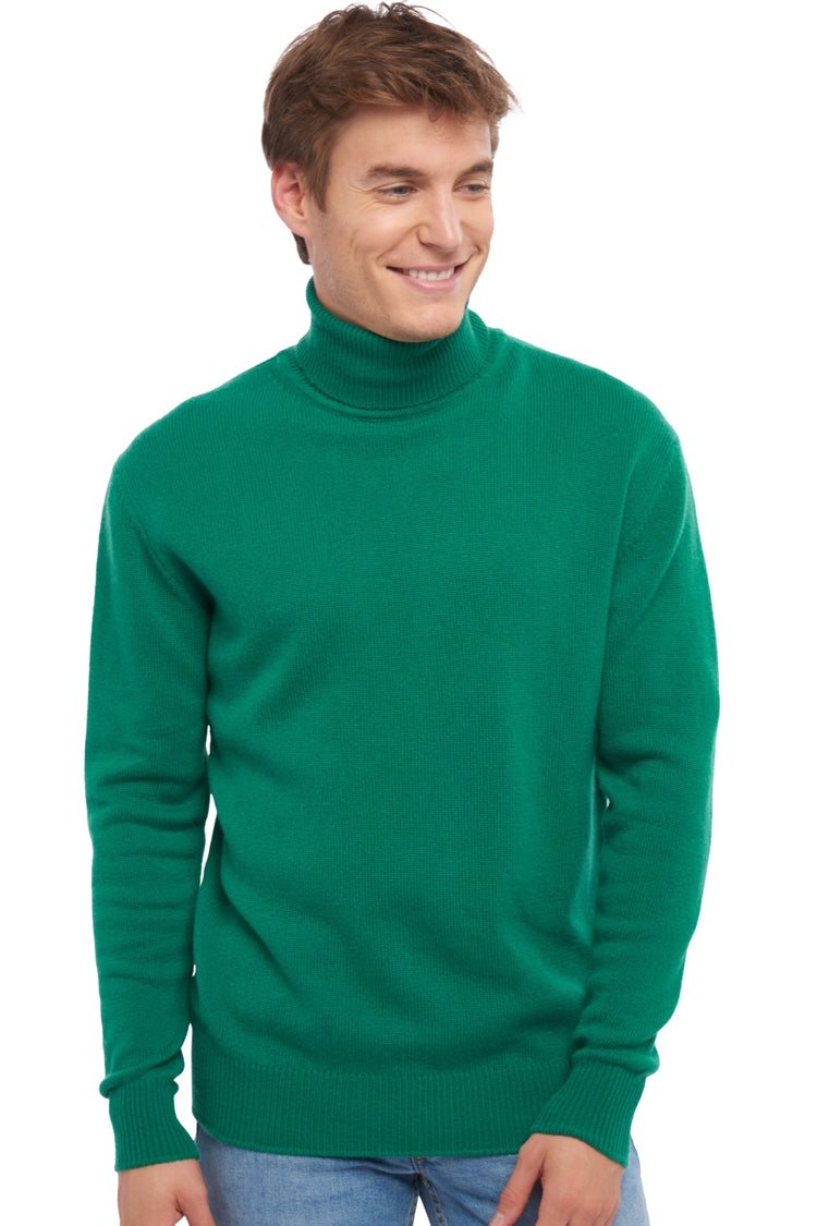 Edgar 4F in cashmere for men - English green - Mahogany