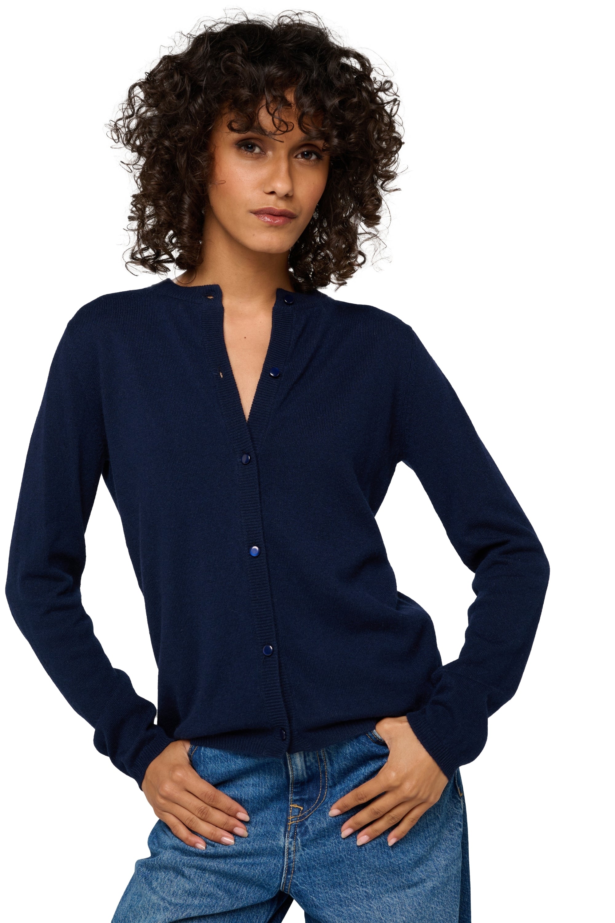 Chloe in cashmere for women - dark navy - Mahogany