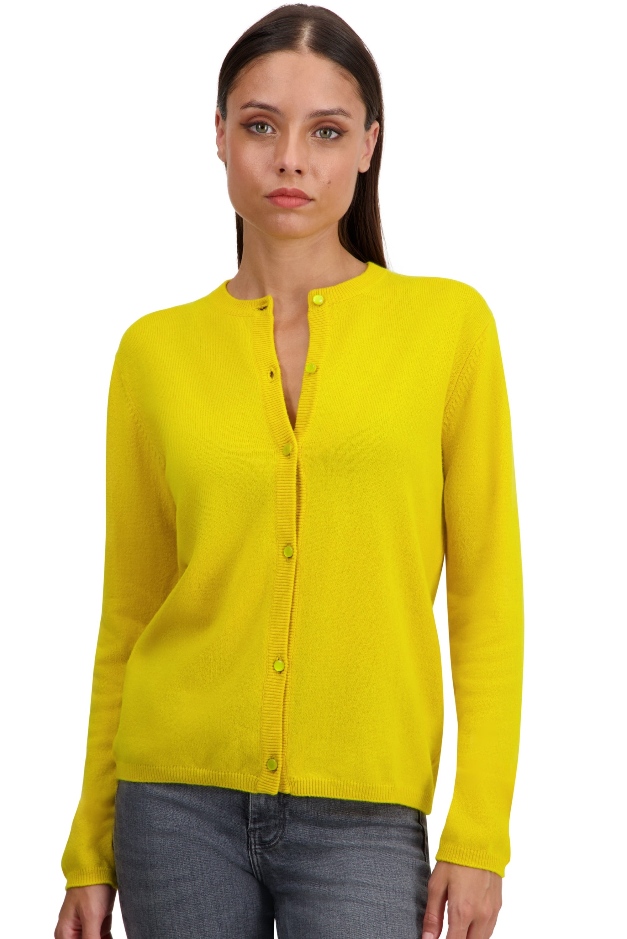 Chloe in cashmere for women - sunflower - Mahogany