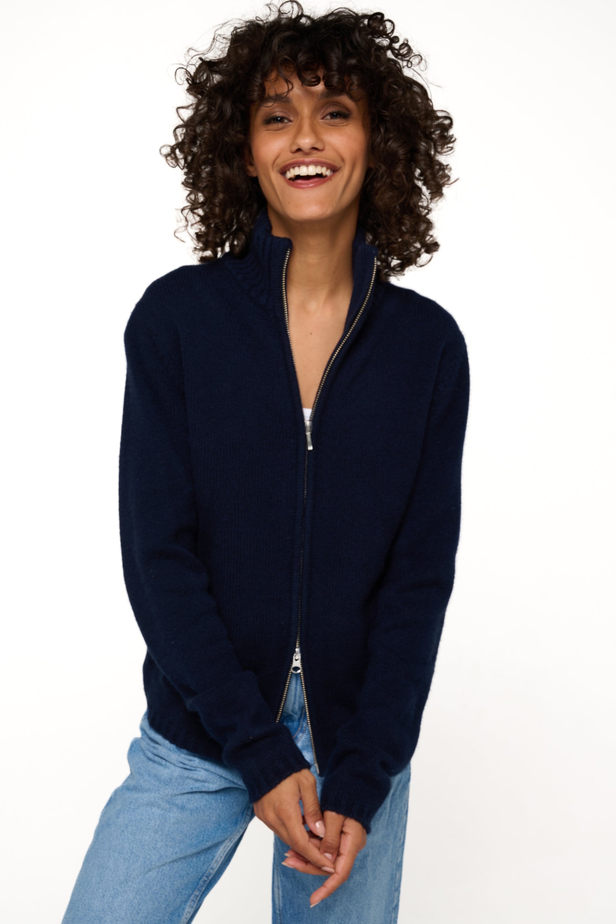 Elodie women's cashmere - dark navy - Mahogany