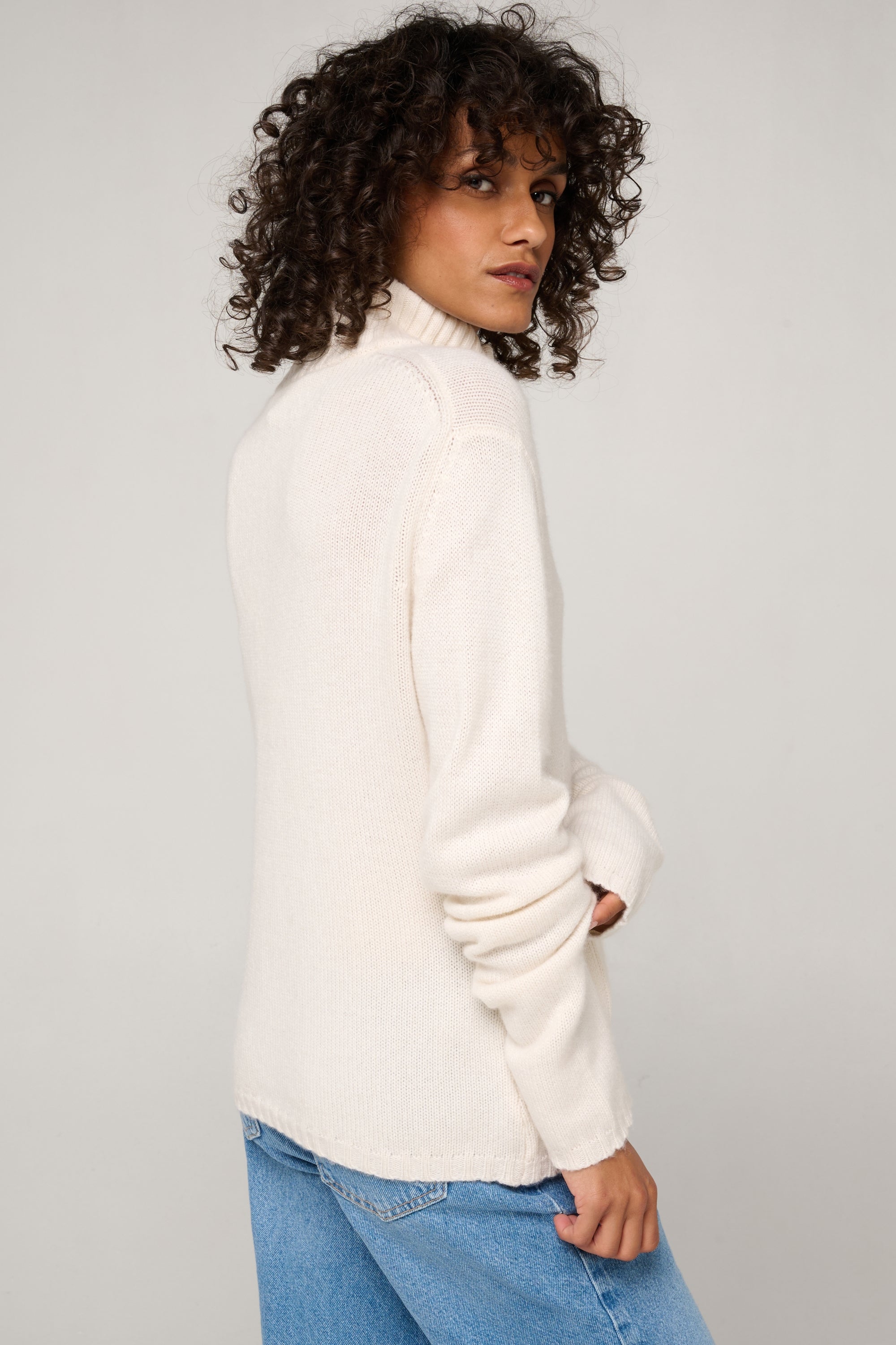 Elodie en cachemire femme - Vue 2 - blanc cassé - Mahogany