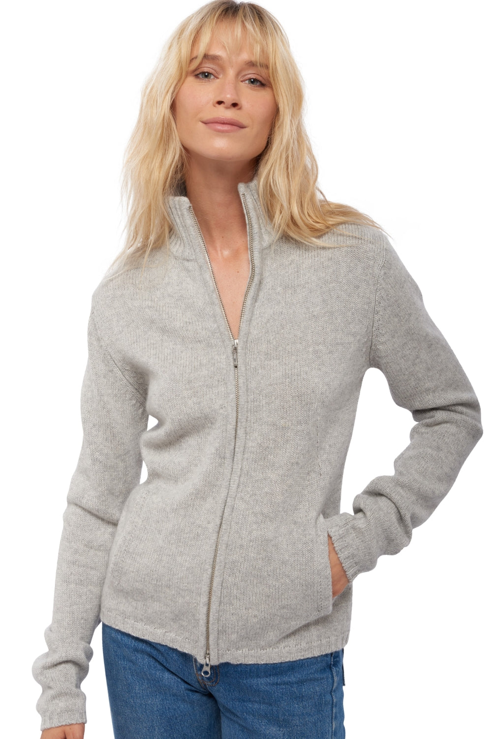 Elodie women's cashmere - marl flannel - Mahogany