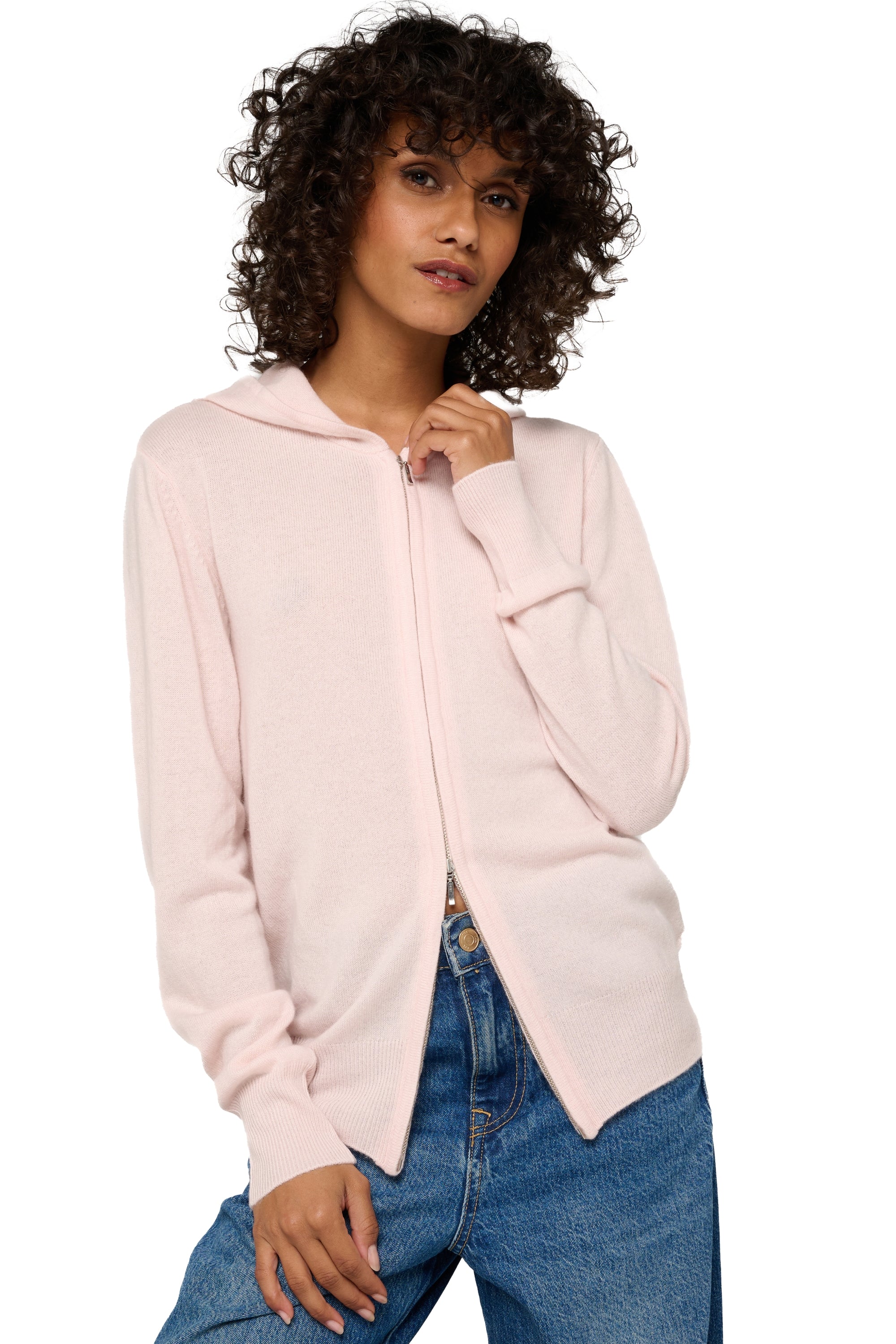 Louanne women's cashmere - pale pink - Mahogany