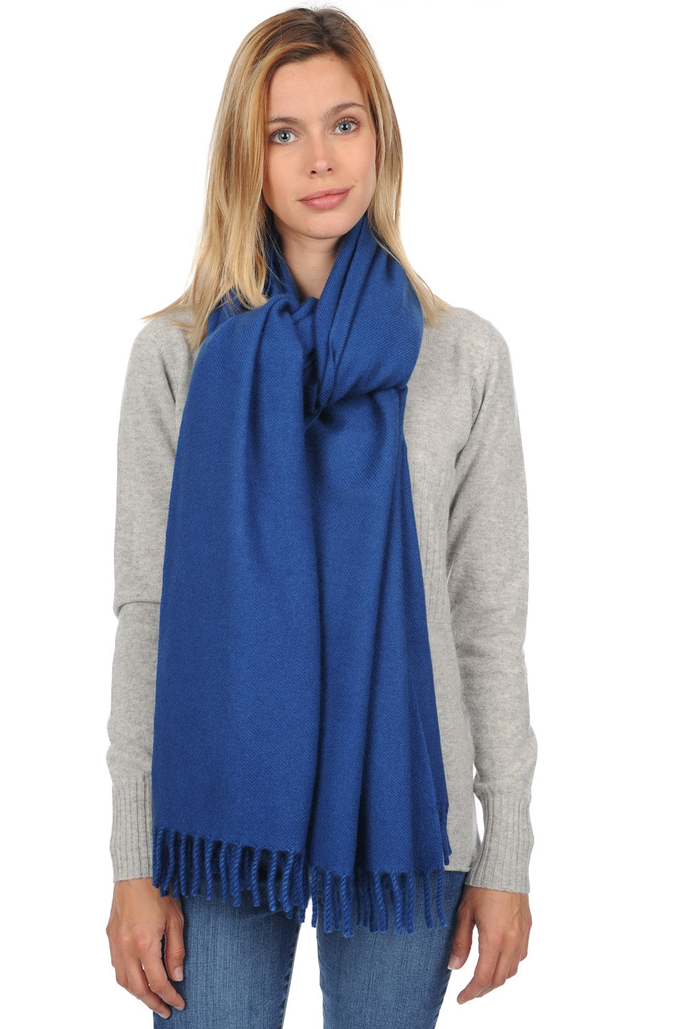 Niry women's cashmere - Prussian blue - Mahogany