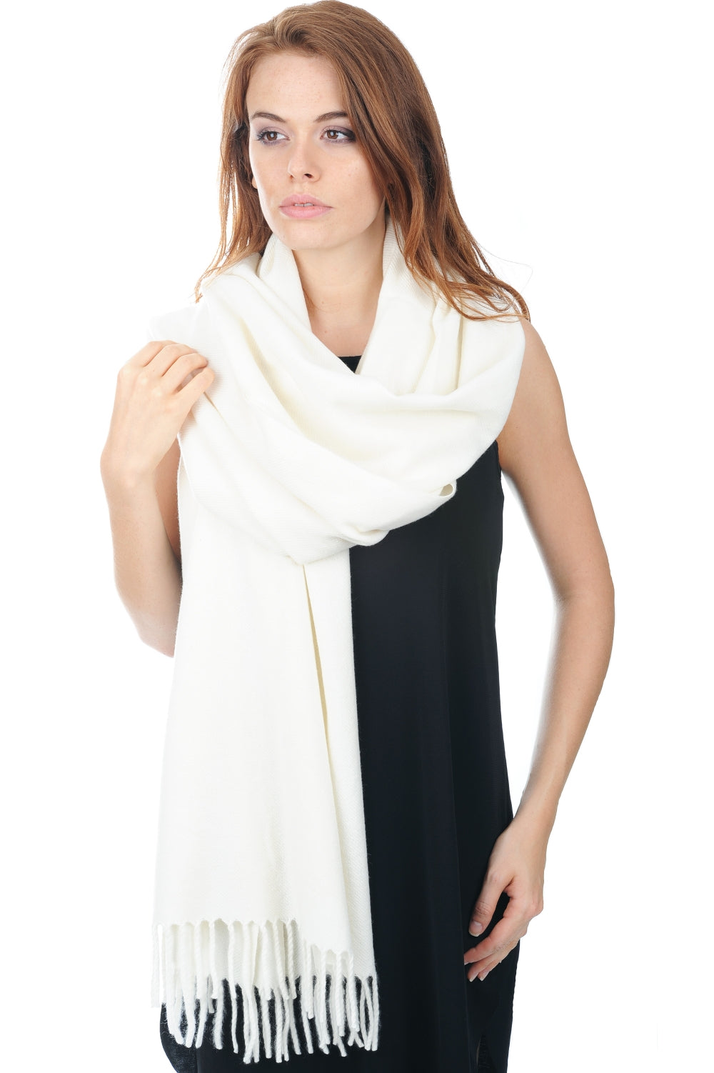 Niry women's cashmere - ecru - Mahogany