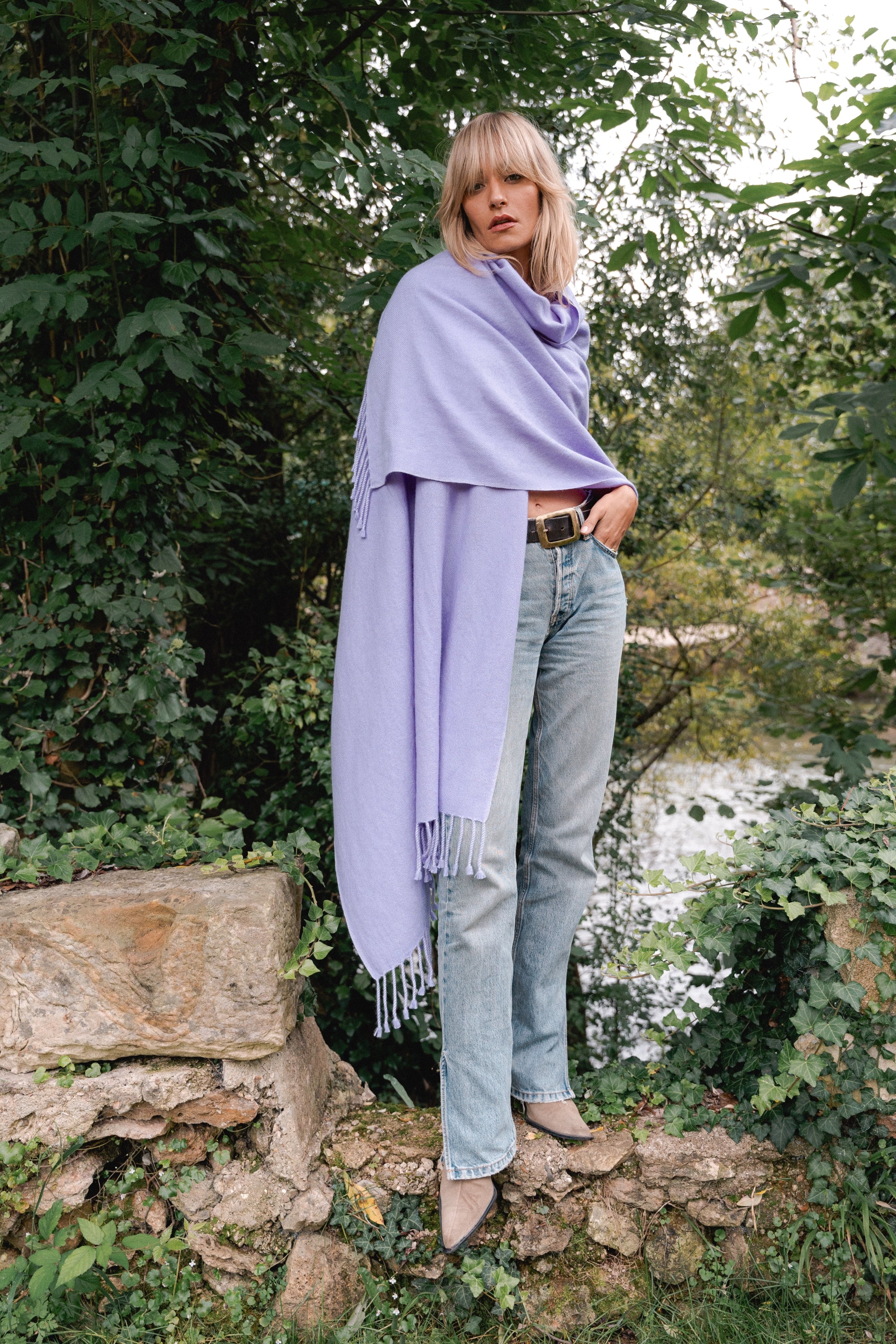Niry women's cashmere - sunny lavender - Mahogany