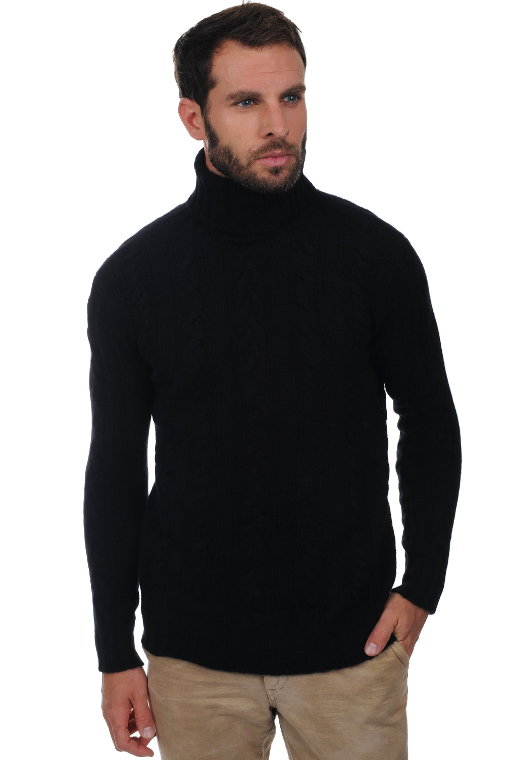 Lucas in men's cashmere - black - Mahogany