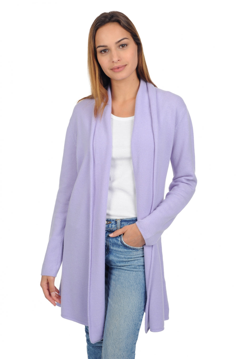 Perla women's cashmere jumper - sunny lavender - Mahogany
