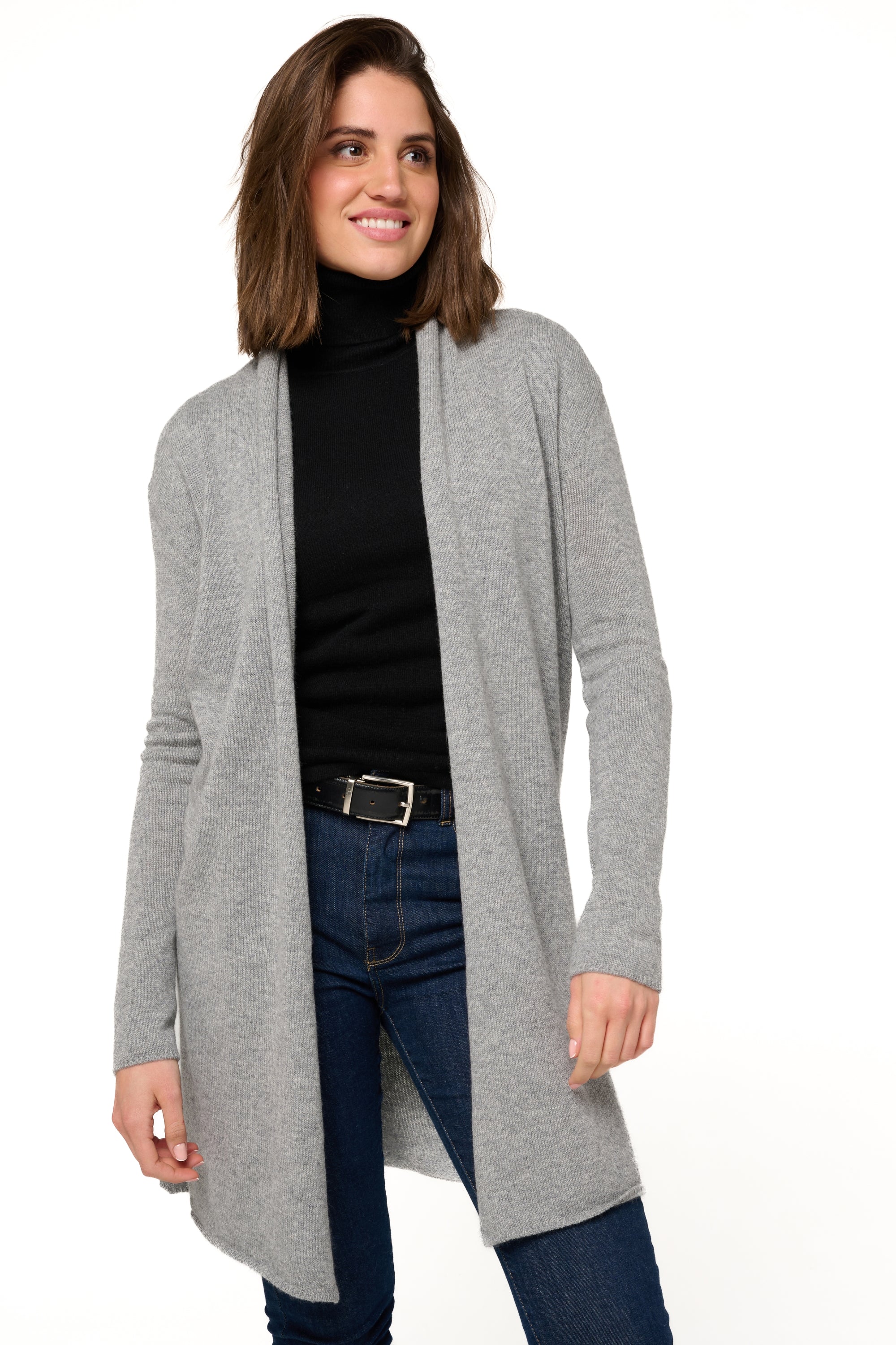 Perla women's cashmere jumper - heather grey - Mahogany