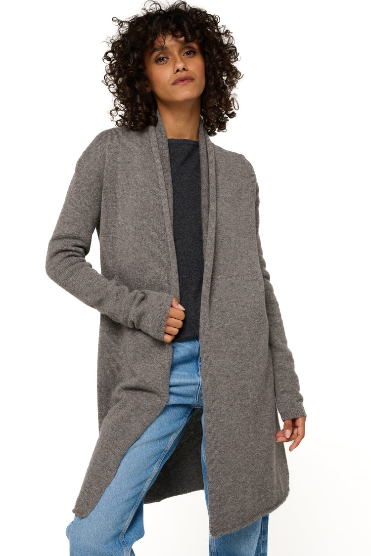 Perla women's cashmere jumper - heather marmot - Mahogany