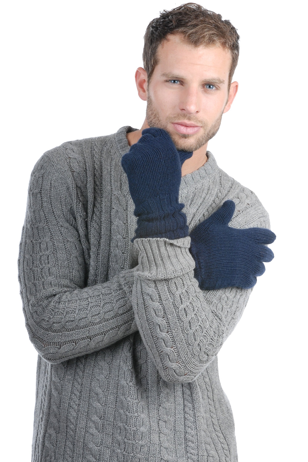 Tadom men's cashmere jumper - dark navy - Mahogany