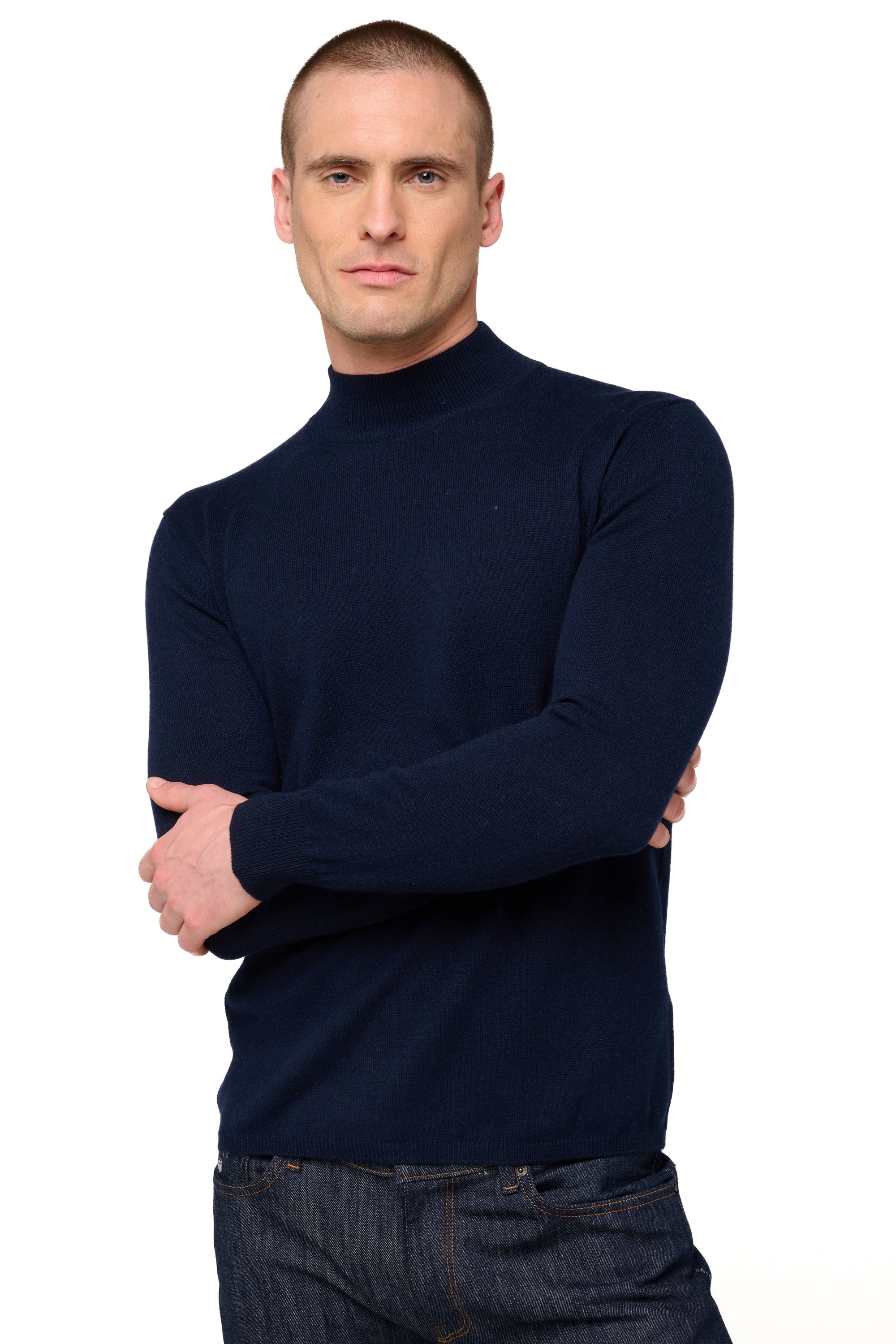 Frederic in cashmere for men - dark navy - Mahogany