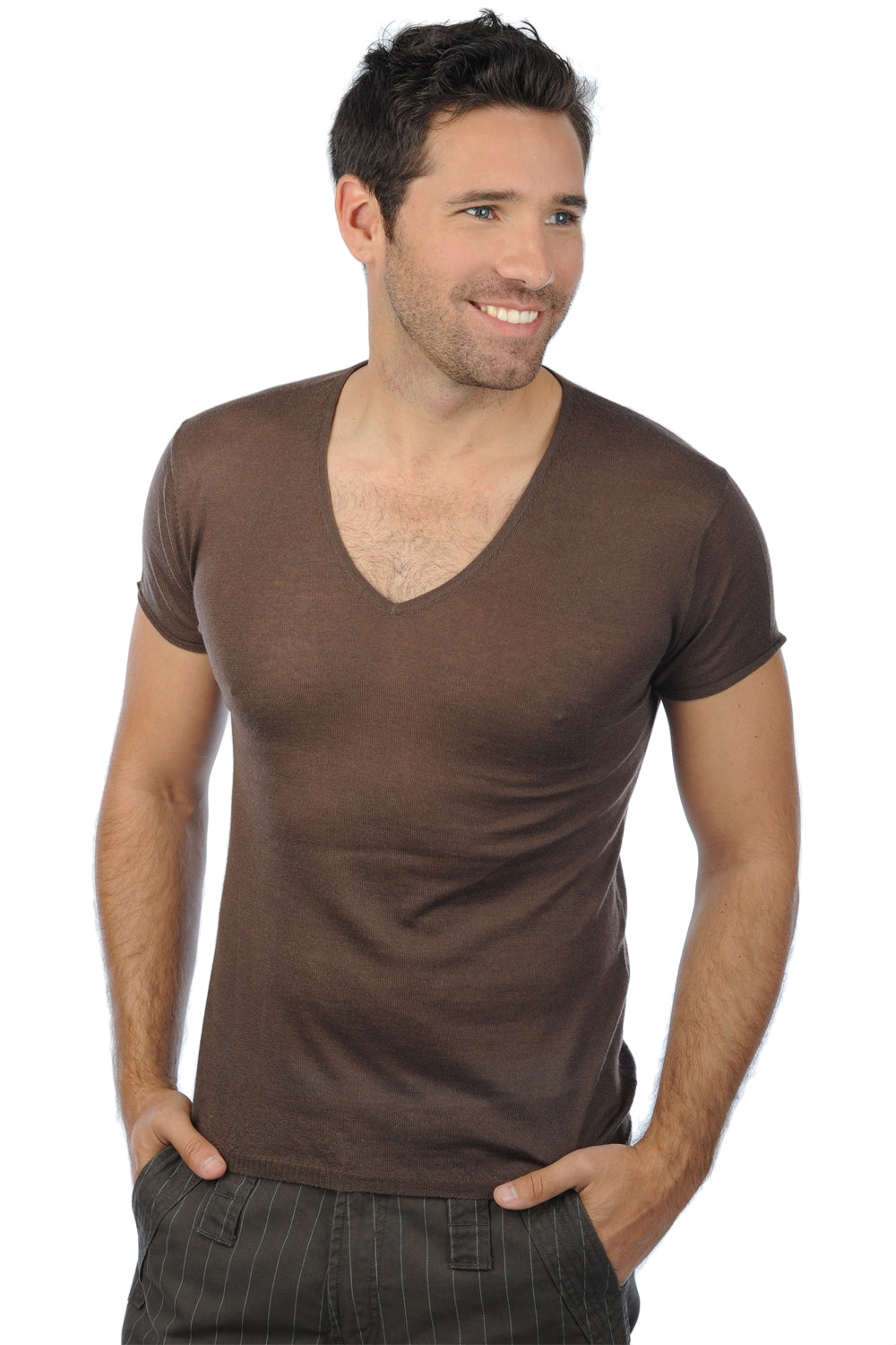 Nino in cashmere down for men - brownies - Mahogany