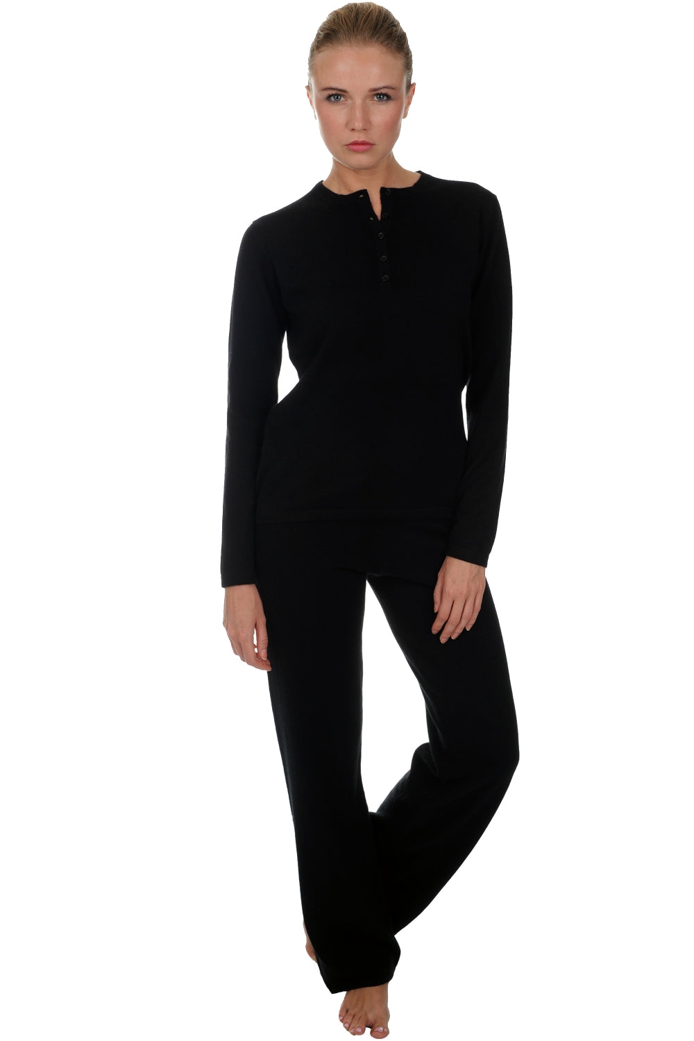 Loan in cashmere for women - black - Mahogany