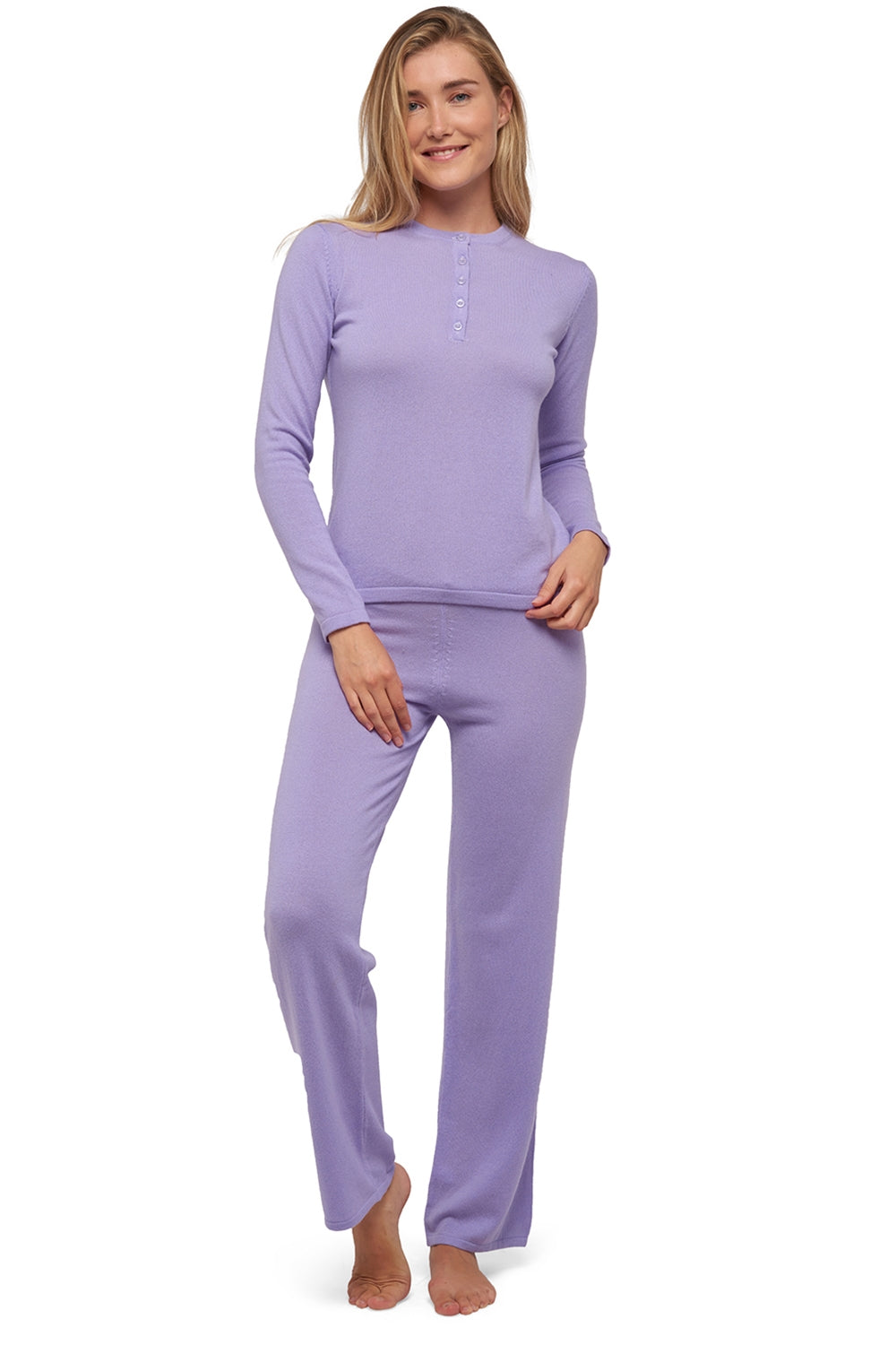 Loan in cashmere for women - sunny lavender - Mahogany