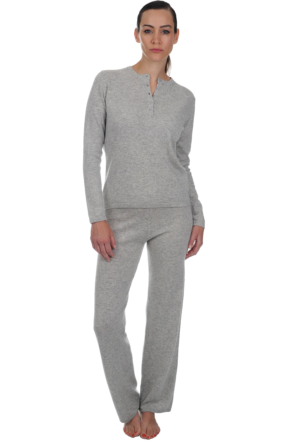 Loan in cashmere for women - flannel marl - Mahogany