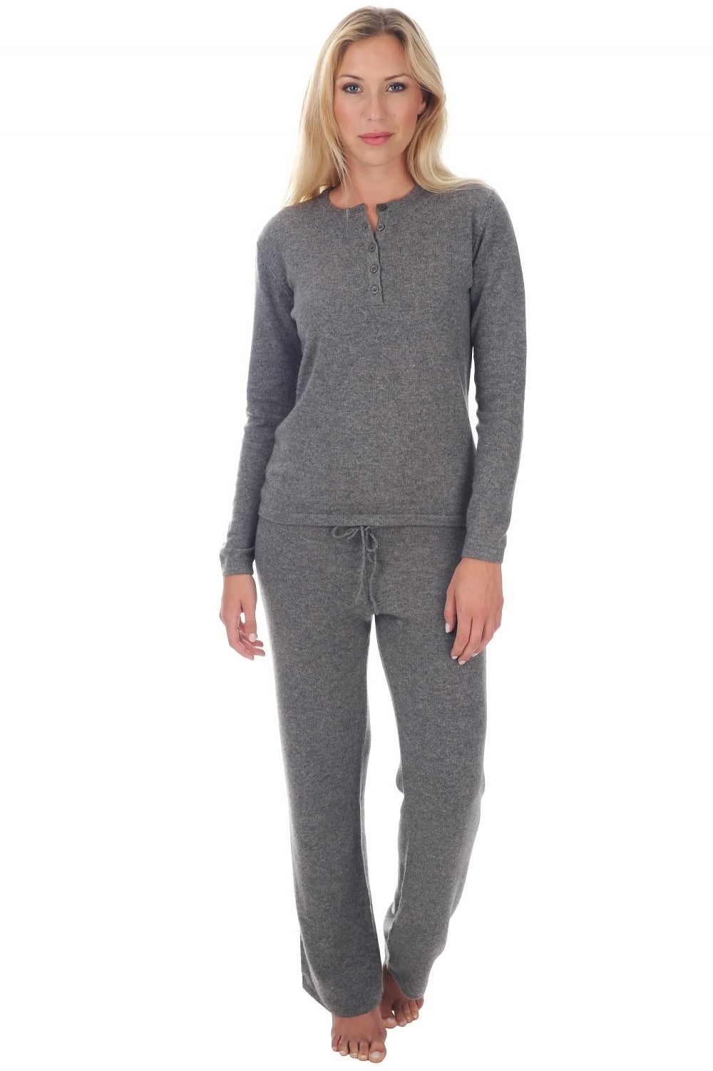 Loan in cashmere for women - marmotte marl - Mahogany