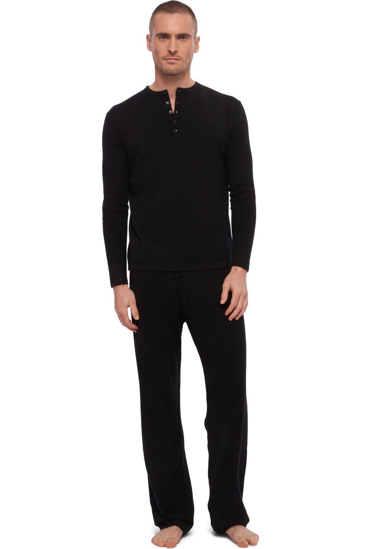 Adam men's cashmere jumper - black - Mahogany