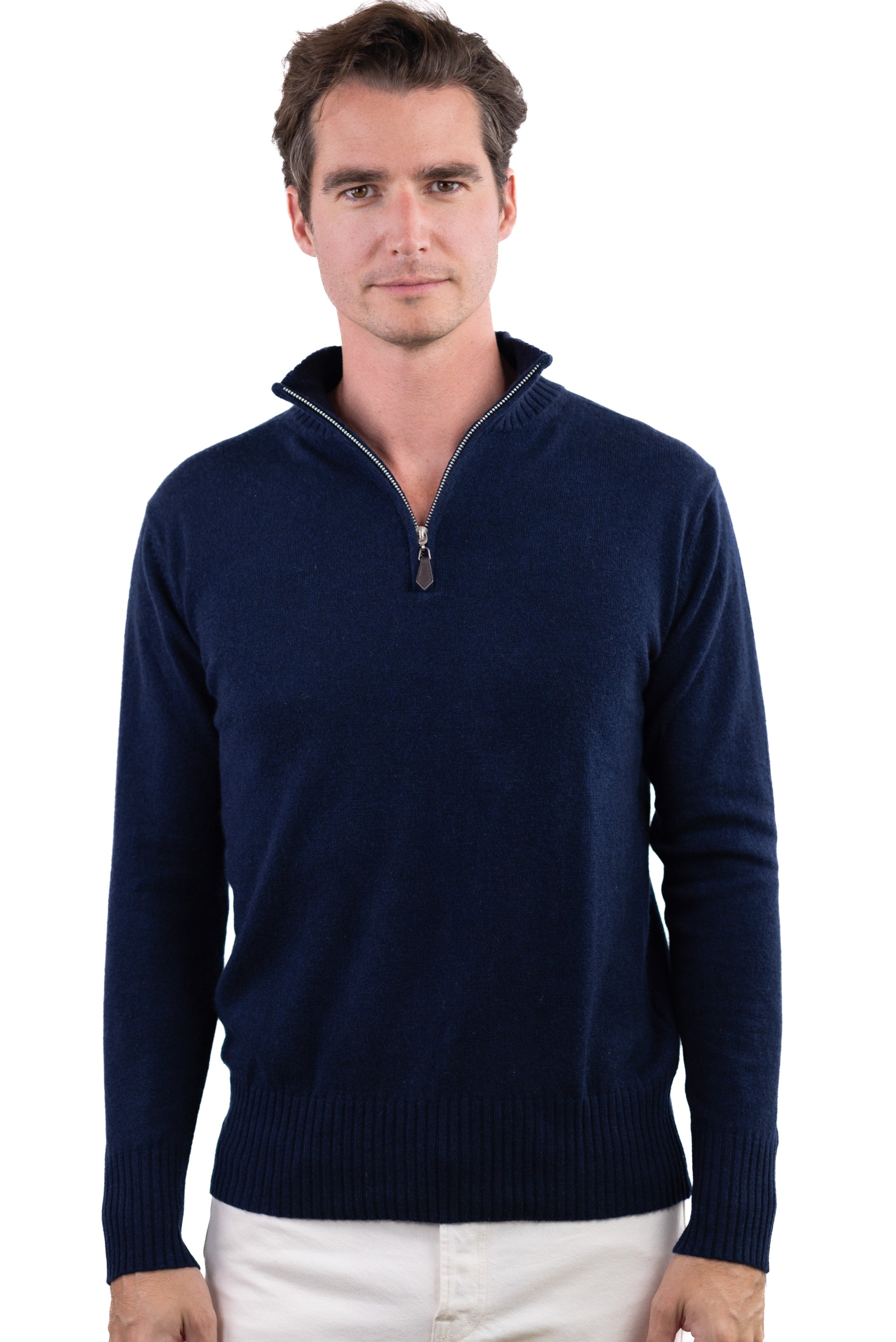 Chazam in cashmere for men - dark navy - Mahogany