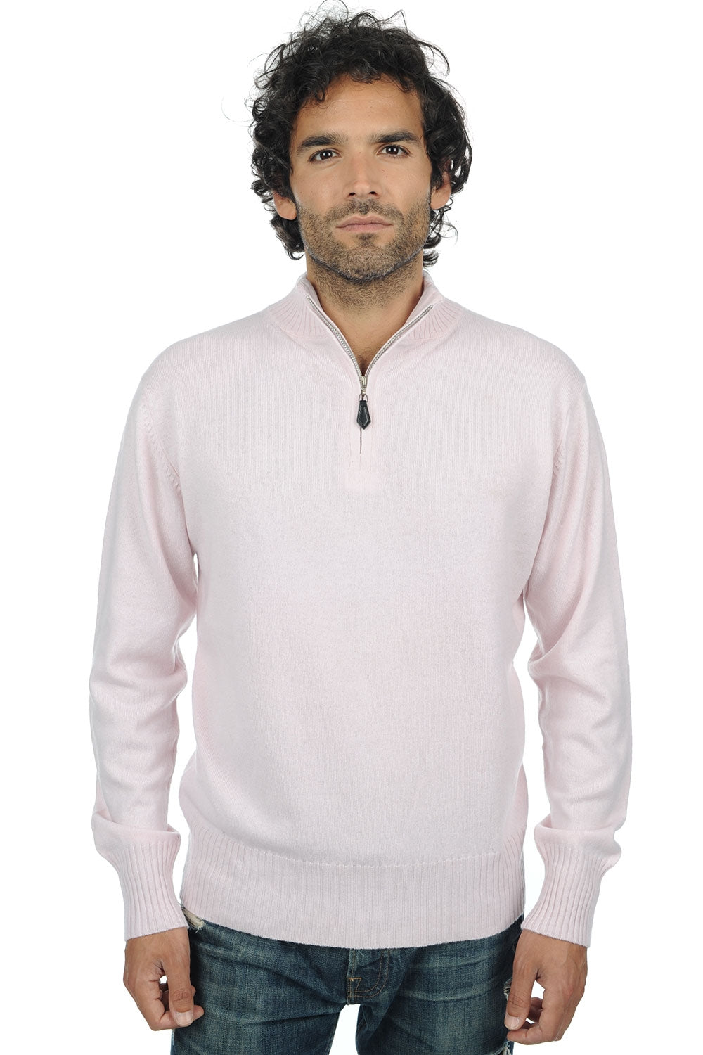 Chazam in cashmere for men - pale pink - Mahogany