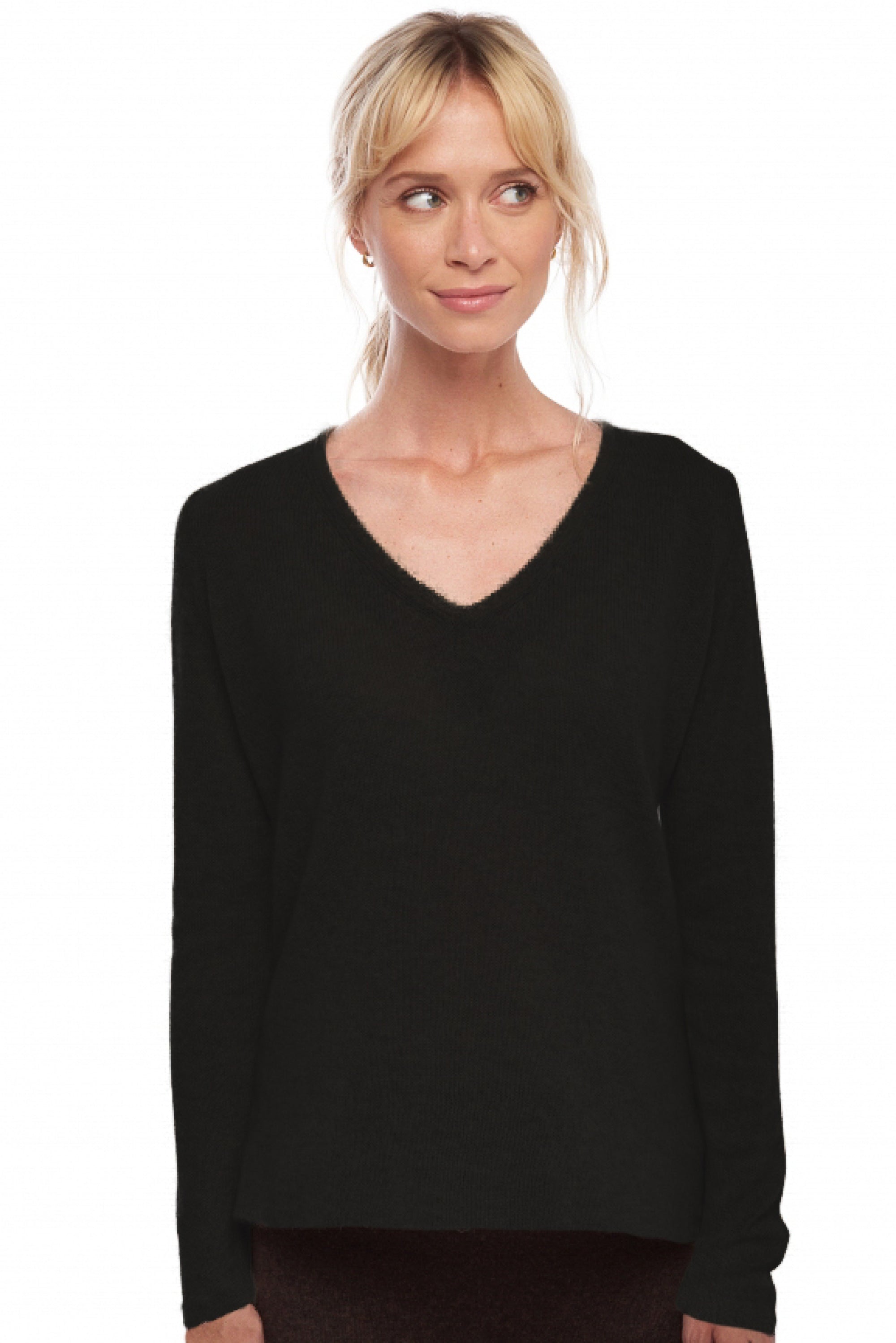 Flavie women's cashmere - black - Mahogany