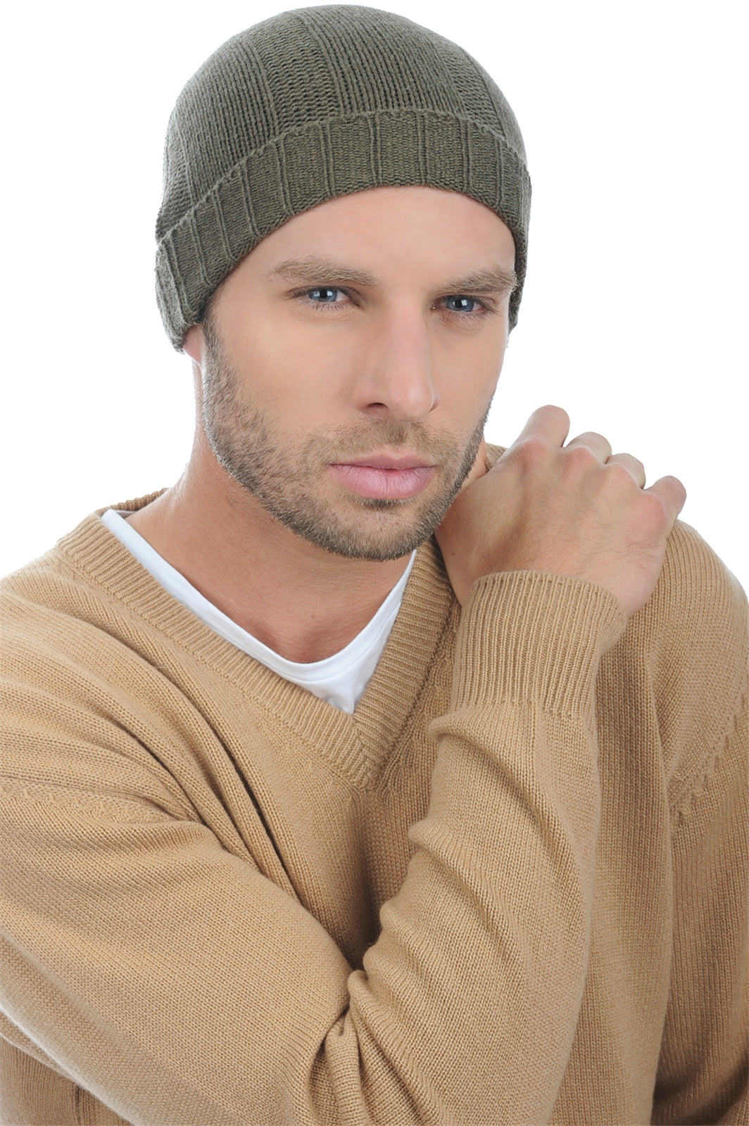 Ted in cashmere men's - khaki - Mahogany