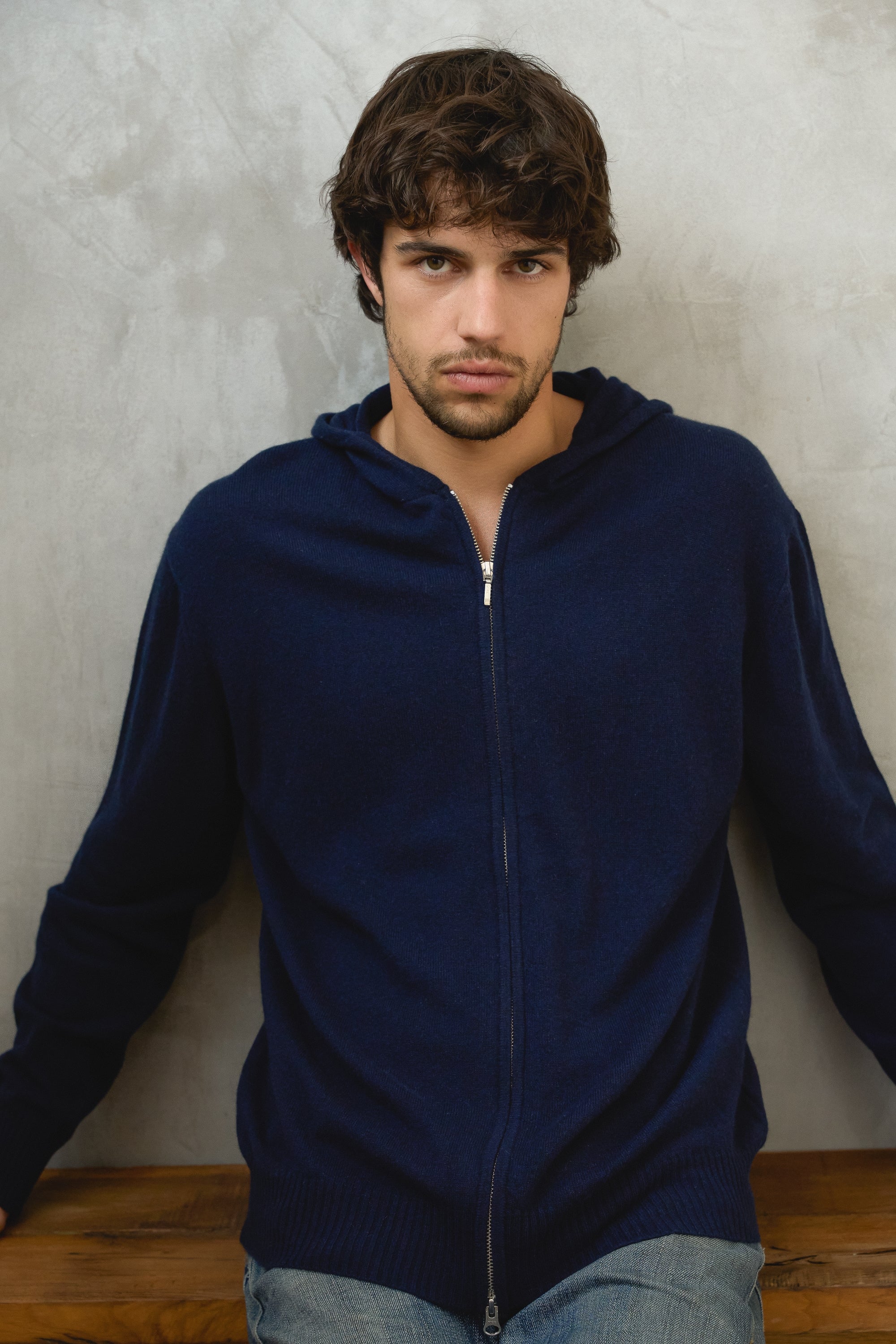 Hiro en cachemire homme - Vue 1 - marine foncé - Mahogany