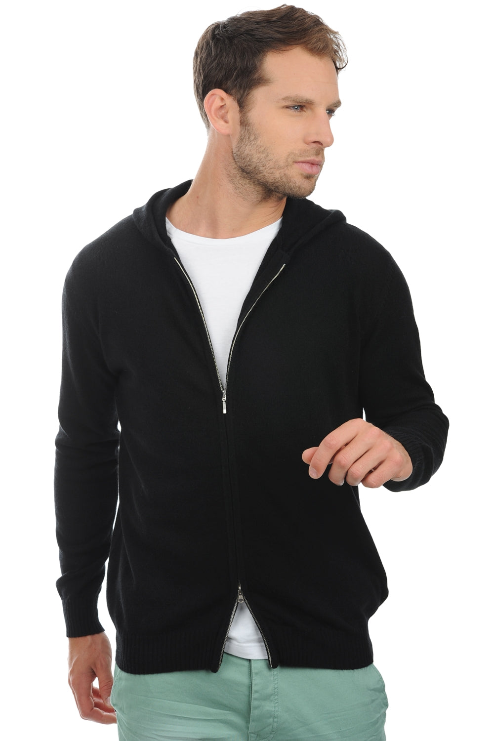 Hiro in men's cashmere - black - Mahogany
