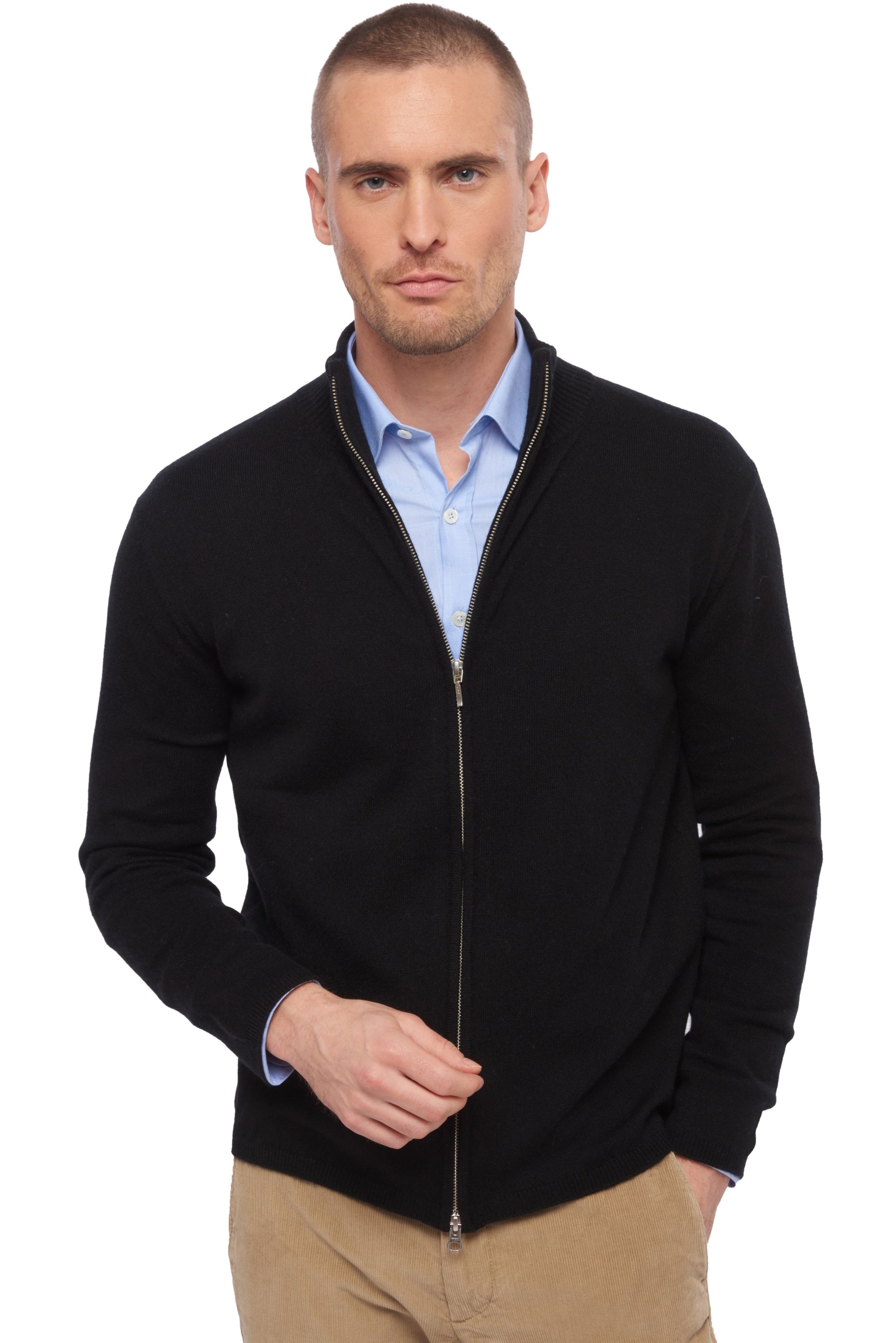 Elton in cashmere for men - black - Mahogany