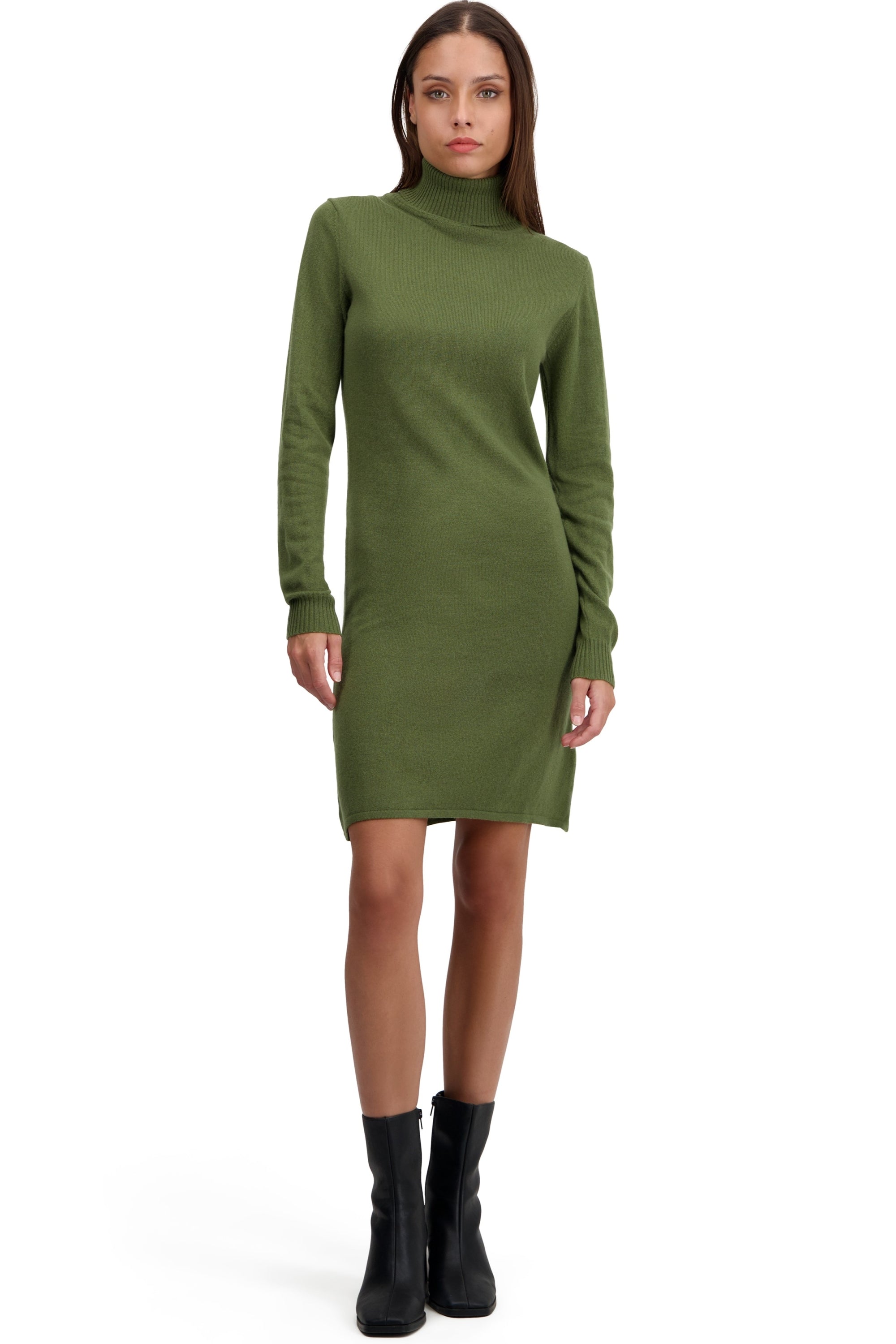 Abie women's cashmere jumper - khaki - Mahogany