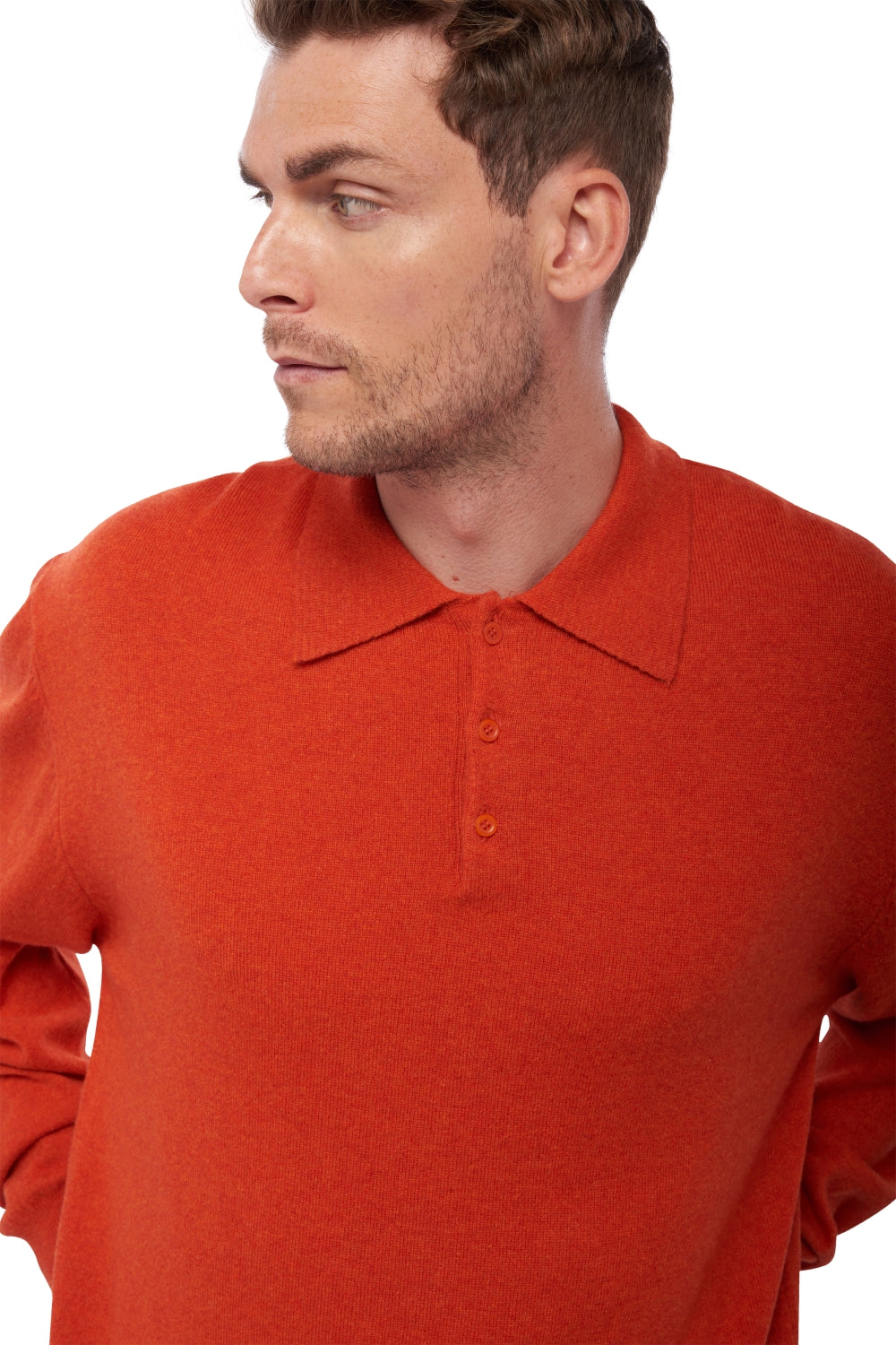 Alexandre in men's cashmere - paprika - Mahogany