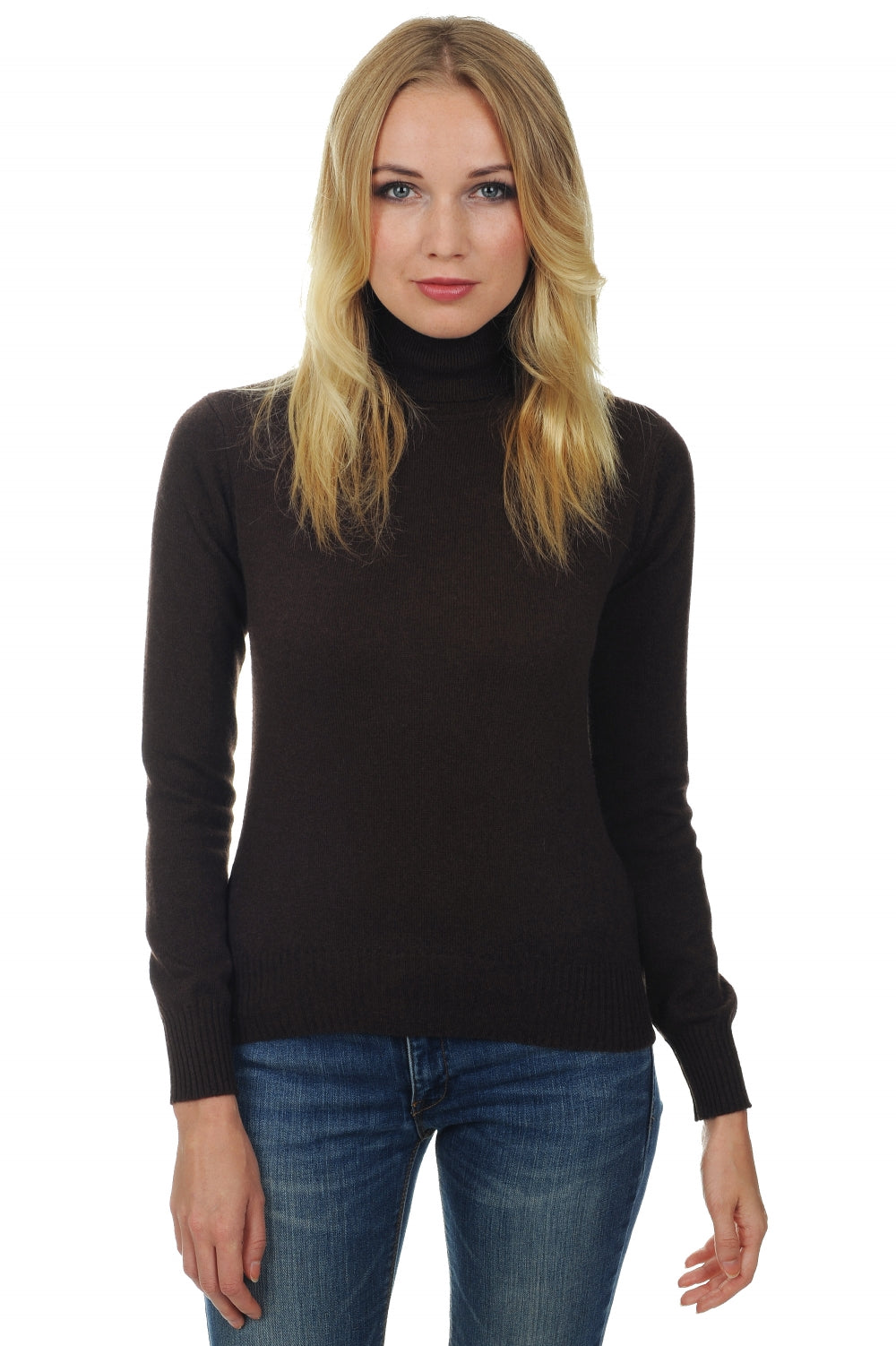 Lili in cashmere for women - cappuccino - Mahogany
